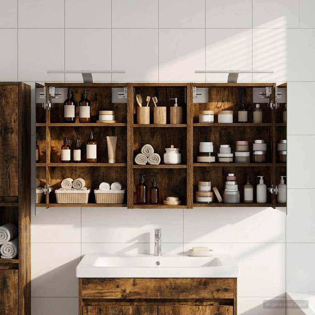vidaXL Badezimmerschrank-Set 3 pcs 116 x 16 x 62,5 cm Holzwerkstoff