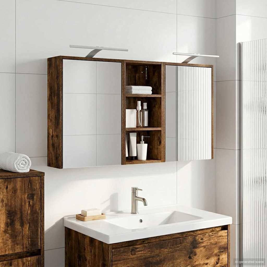 vidaXL Badezimmerschrank-Set 3 pcs 116 x 16 x 62,5 cm Holzwerkstoff