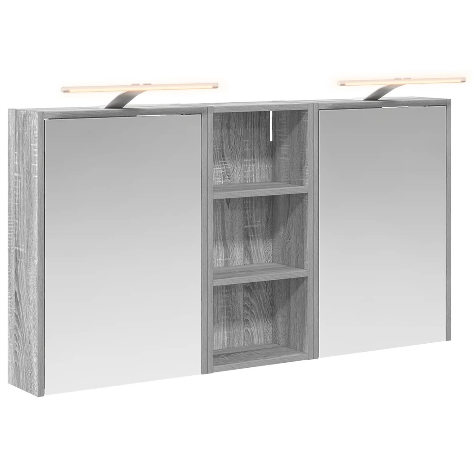 vidaXL Badezimmerschrank-Set 3 pcs 116 x 16 x 62,5 cm Holzwerkstoff