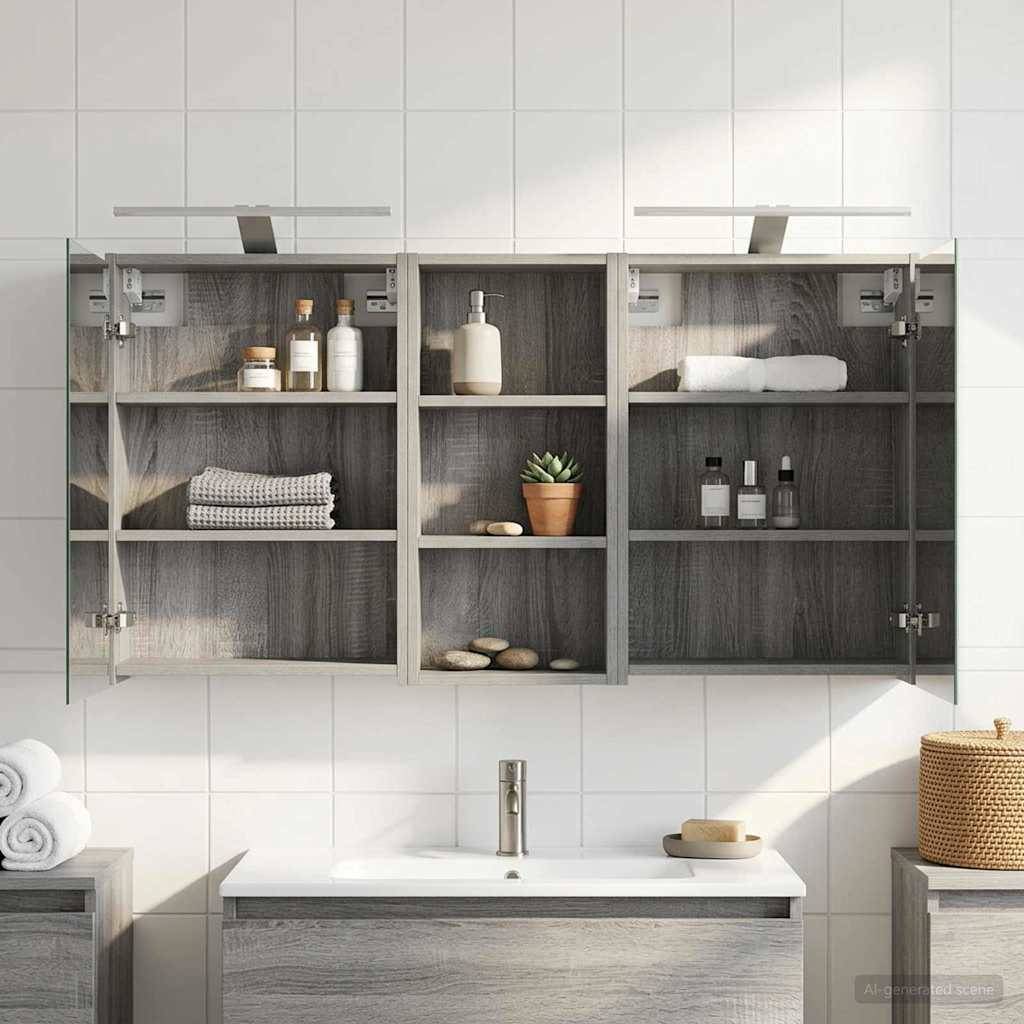 vidaXL Badezimmerschrank-Set 3 pcs 116 x 16 x 62,5 cm Holzwerkstoff