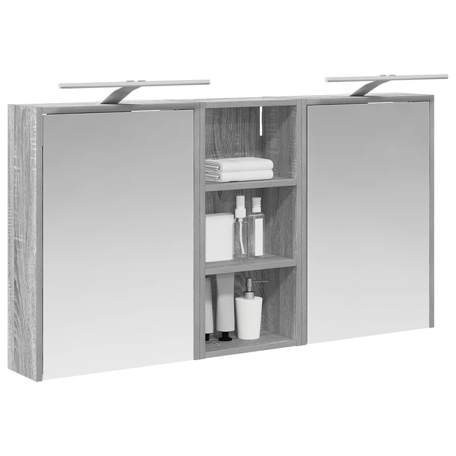 vidaXL Badezimmerschrank-Set 3 pcs 116 x 16 x 62,5 cm Holzwerkstoff