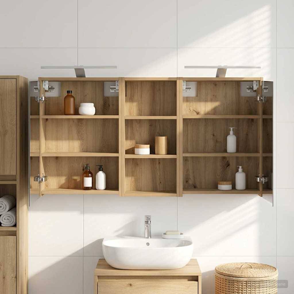 vidaXL Badezimmerschrank-Set 3 pcs 116 x 16 x 62,5 cm Holzwerkstoff