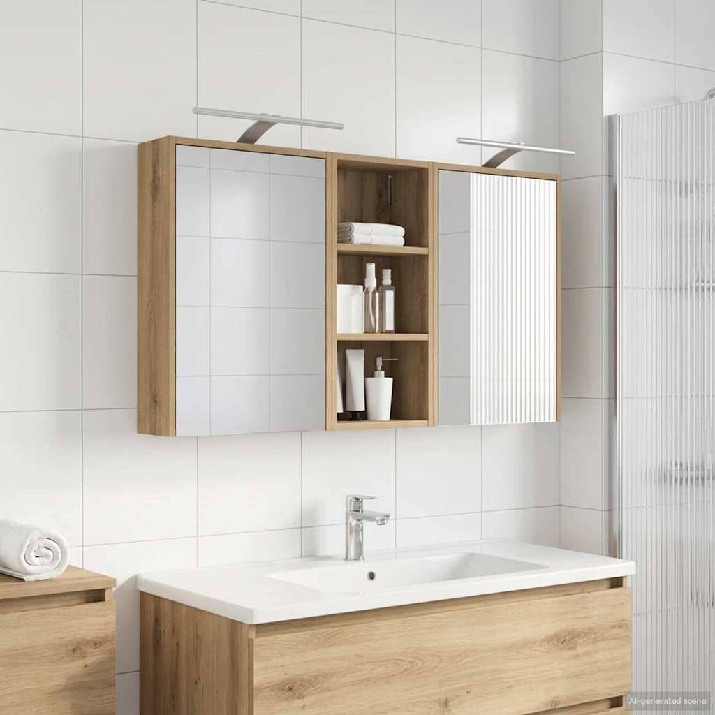 vidaXL Badezimmerschrank-Set 3 pcs 116 x 16 x 62,5 cm Holzwerkstoff