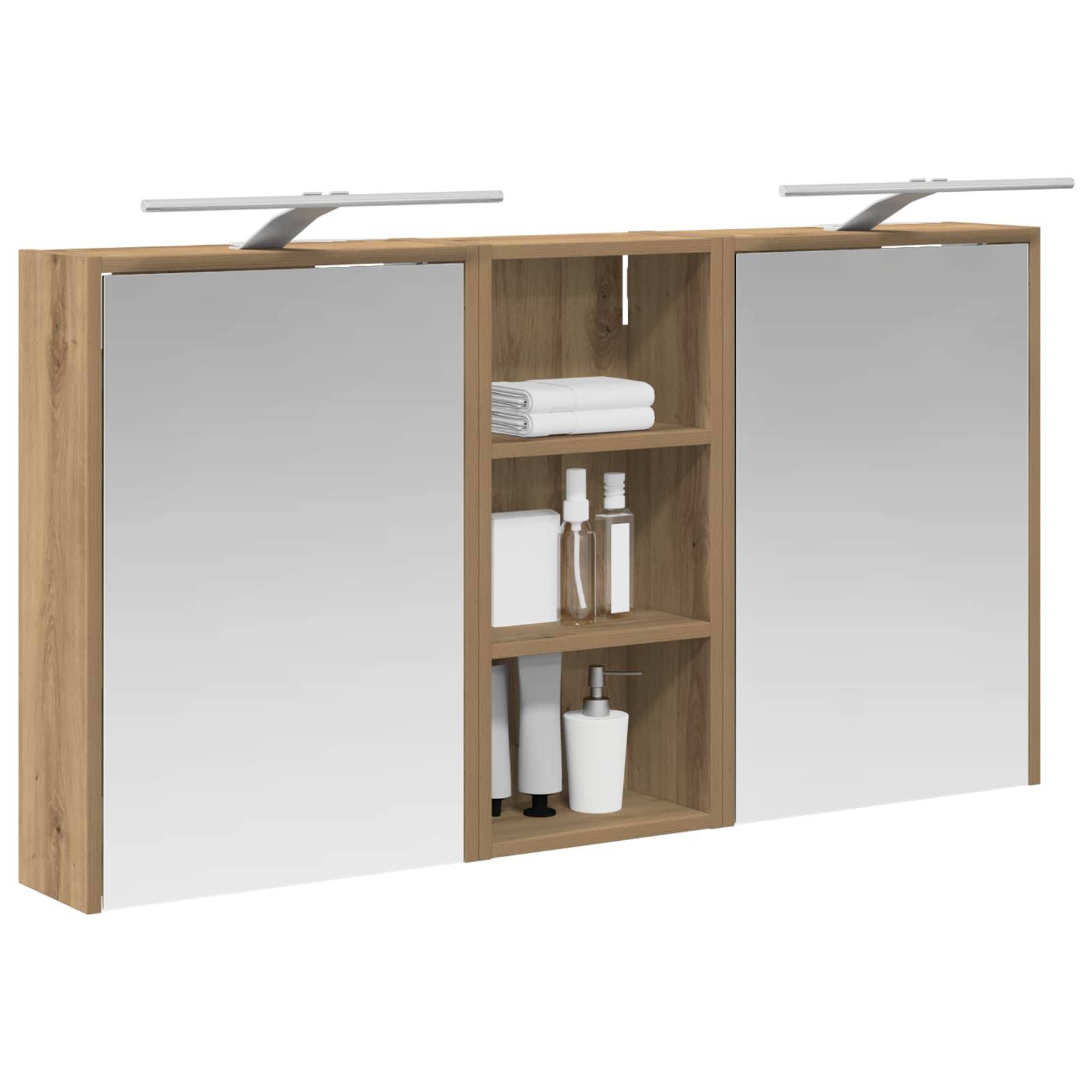 vidaXL Badezimmerschrank-Set 3 pcs 116 x 16 x 62,5 cm Holzwerkstoff
