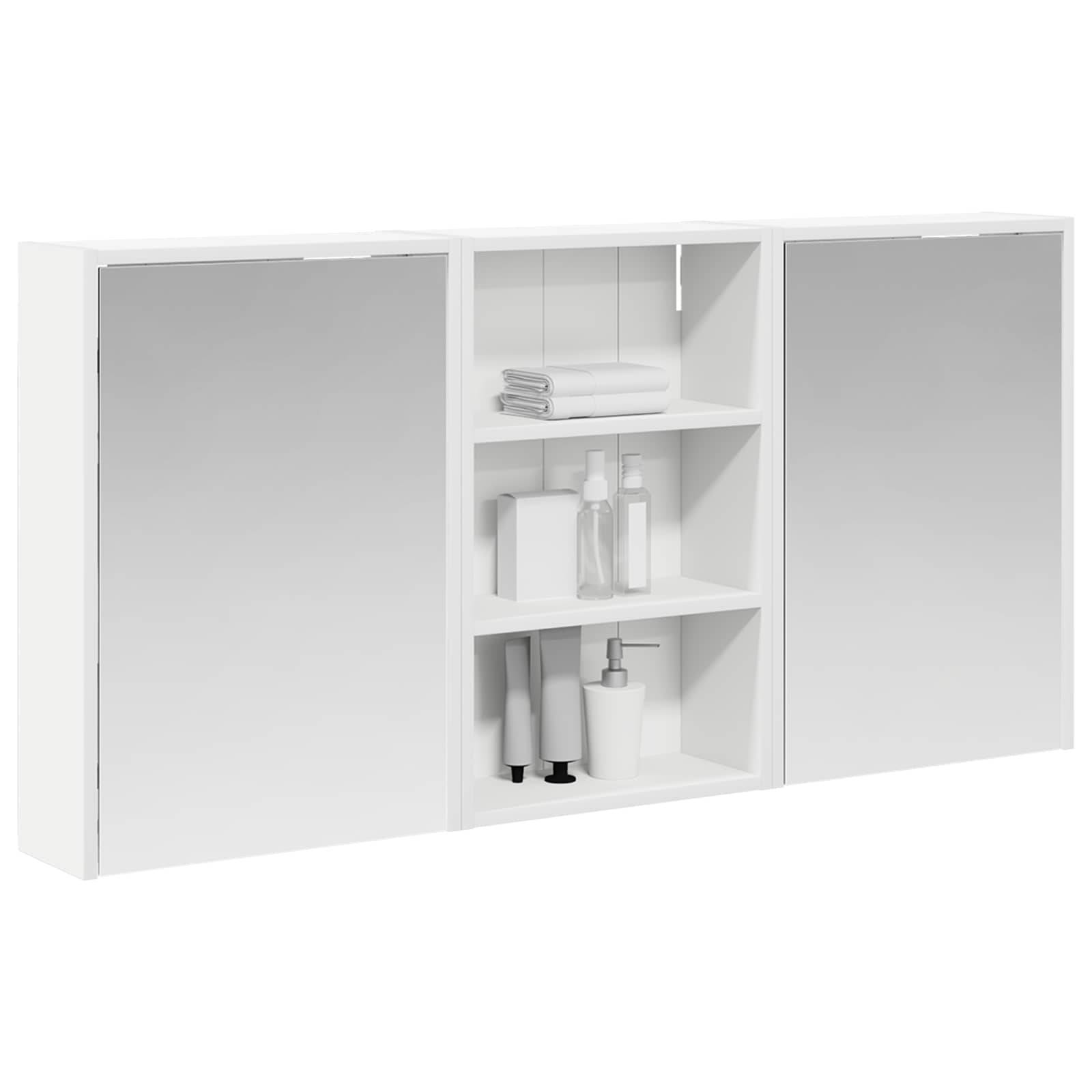 vidaXL Badezimmerschrank-Set 3 pcs 126 x 16 x 62,5 cm Holzwerkstoff