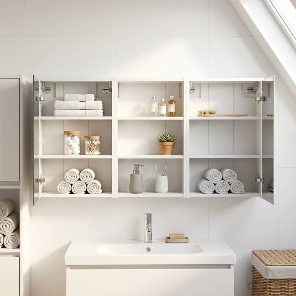 vidaXL Badezimmerschrank-Set 3 pcs 126 x 16 x 62,5 cm Holzwerkstoff