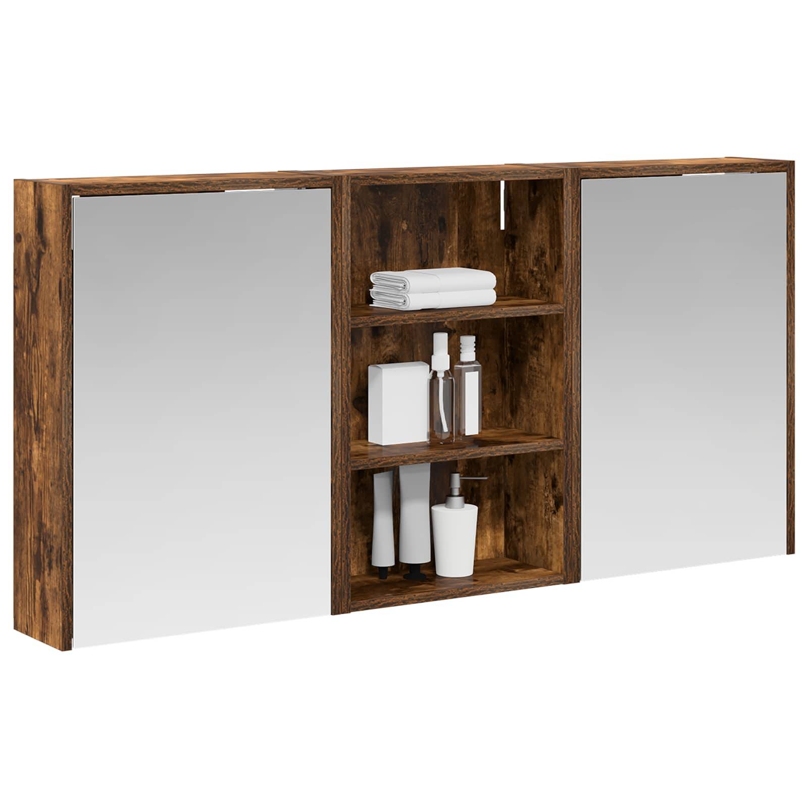 vidaXL Badezimmerschrank-Set 3 pcs 126 x 16 x 62,5 cm Holzwerkstoff