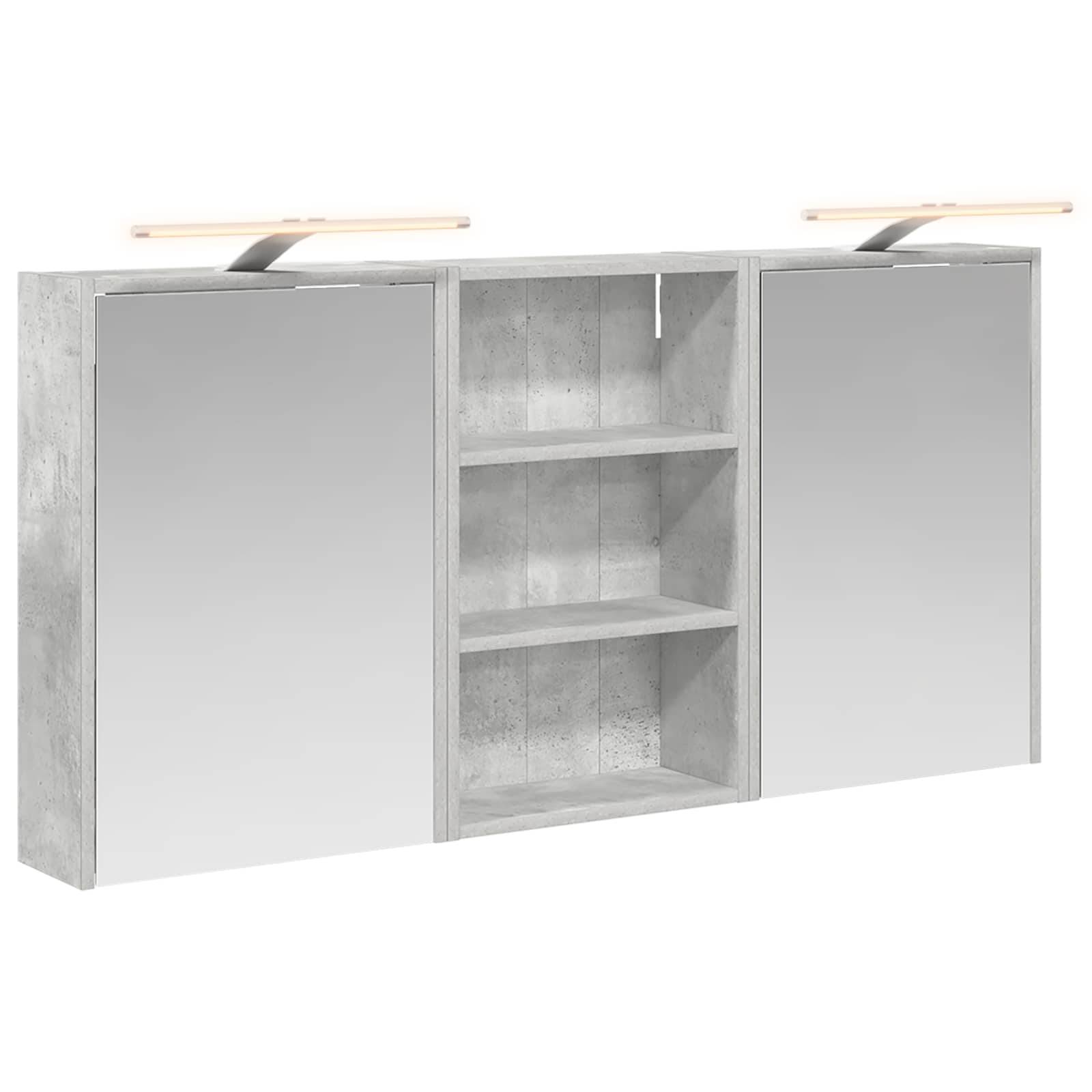 vidaXL Badezimmerschrank-Set 3 pcs 126 x 16 x 62,5 cm Holzwerkstoff