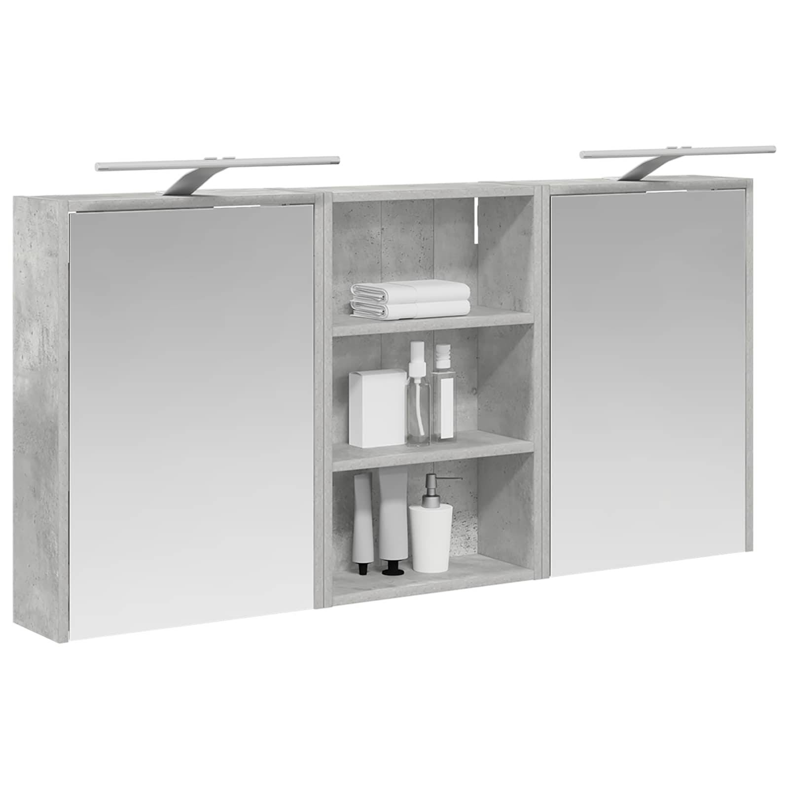 vidaXL Badezimmerschrank-Set 3 pcs 126 x 16 x 62,5 cm Holzwerkstoff