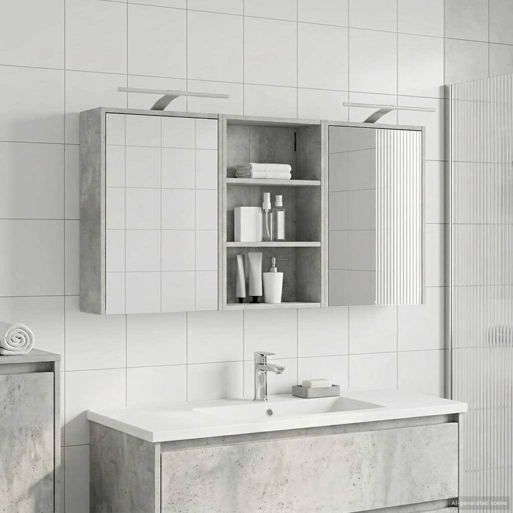 vidaXL Badezimmerschrank-Set 3 pcs 126 x 16 x 62,5 cm Holzwerkstoff
