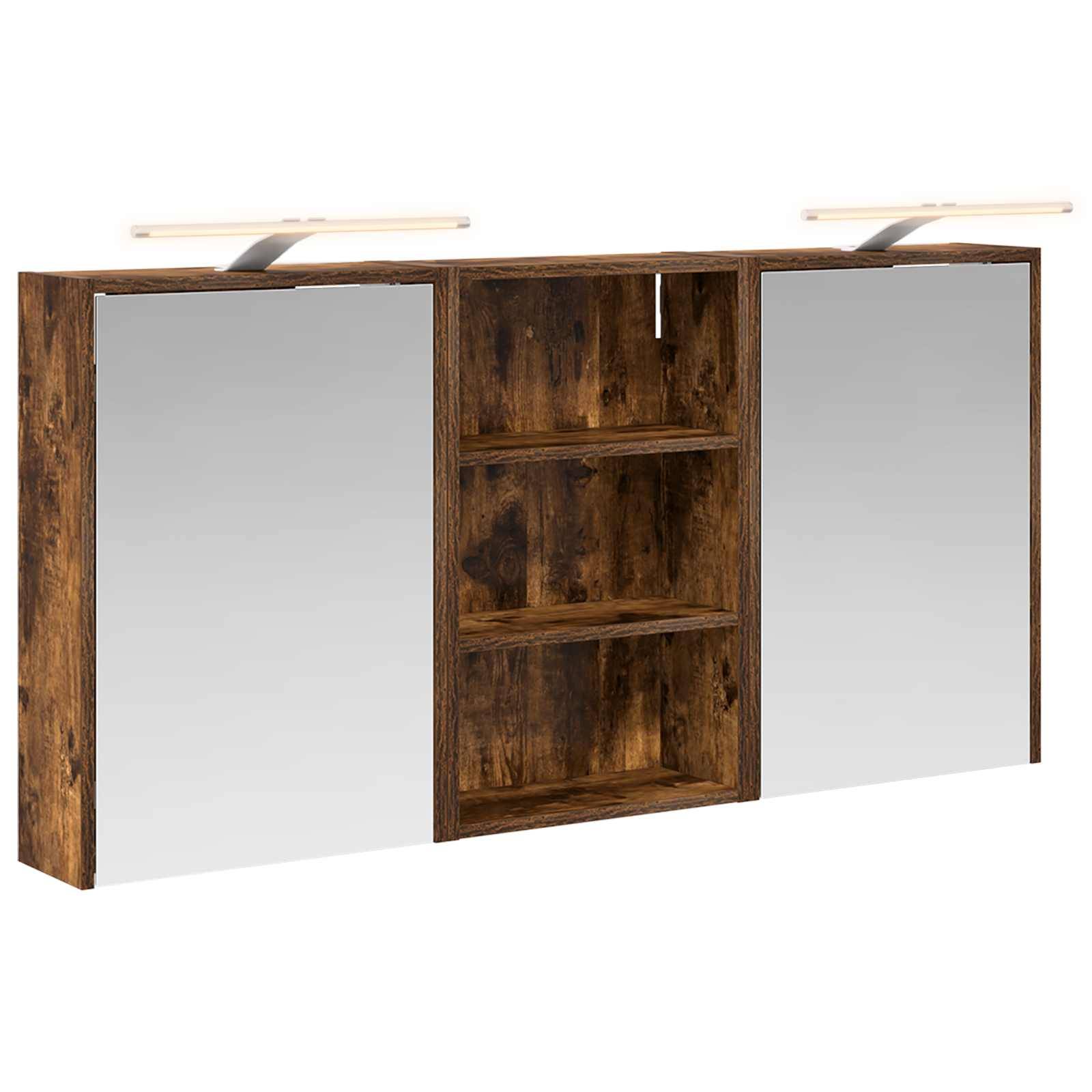vidaXL Badezimmerschrank-Set 3 pcs 126 x 16 x 62,5 cm Holzwerkstoff