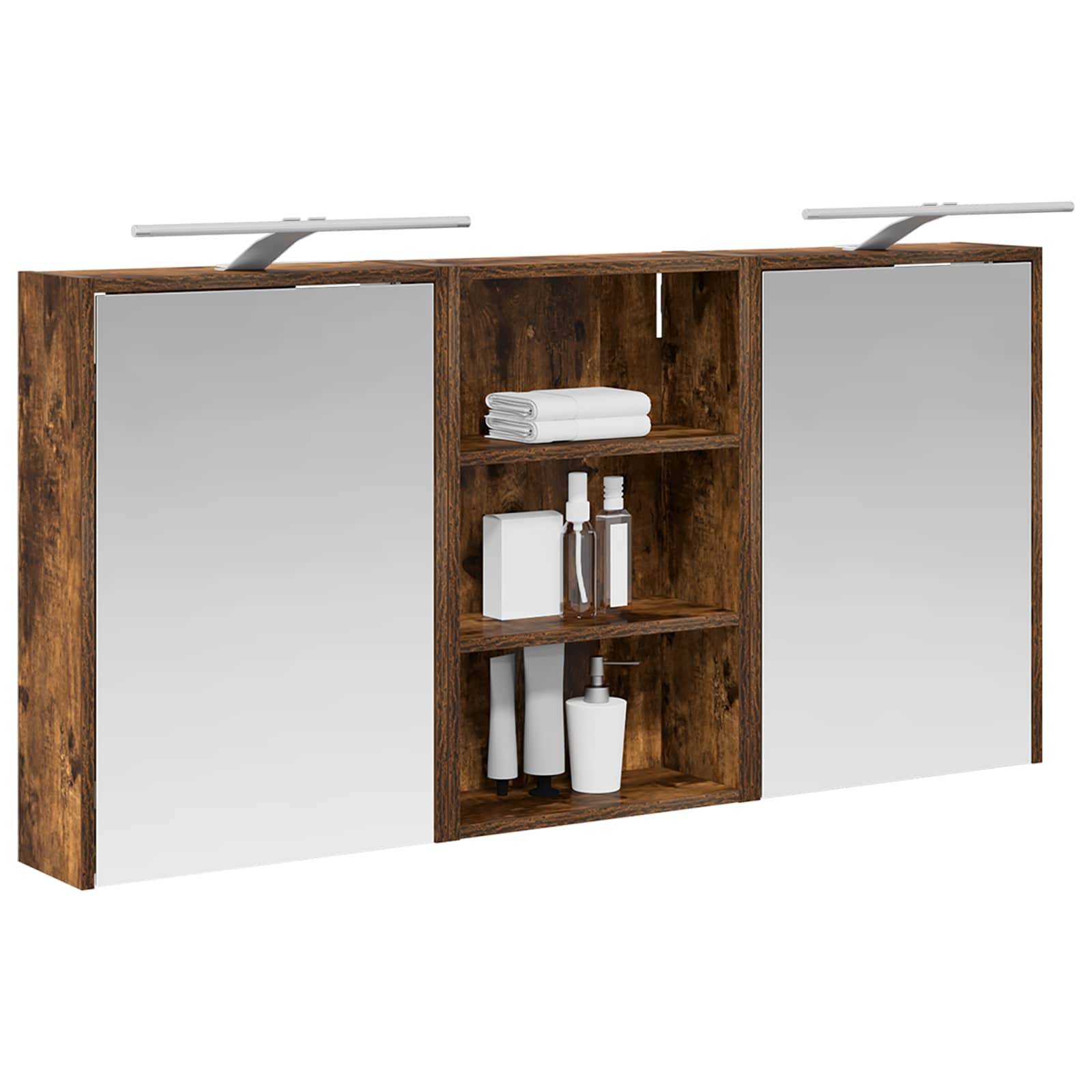 vidaXL Badezimmerschrank-Set 3 pcs 126 x 16 x 62,5 cm Holzwerkstoff