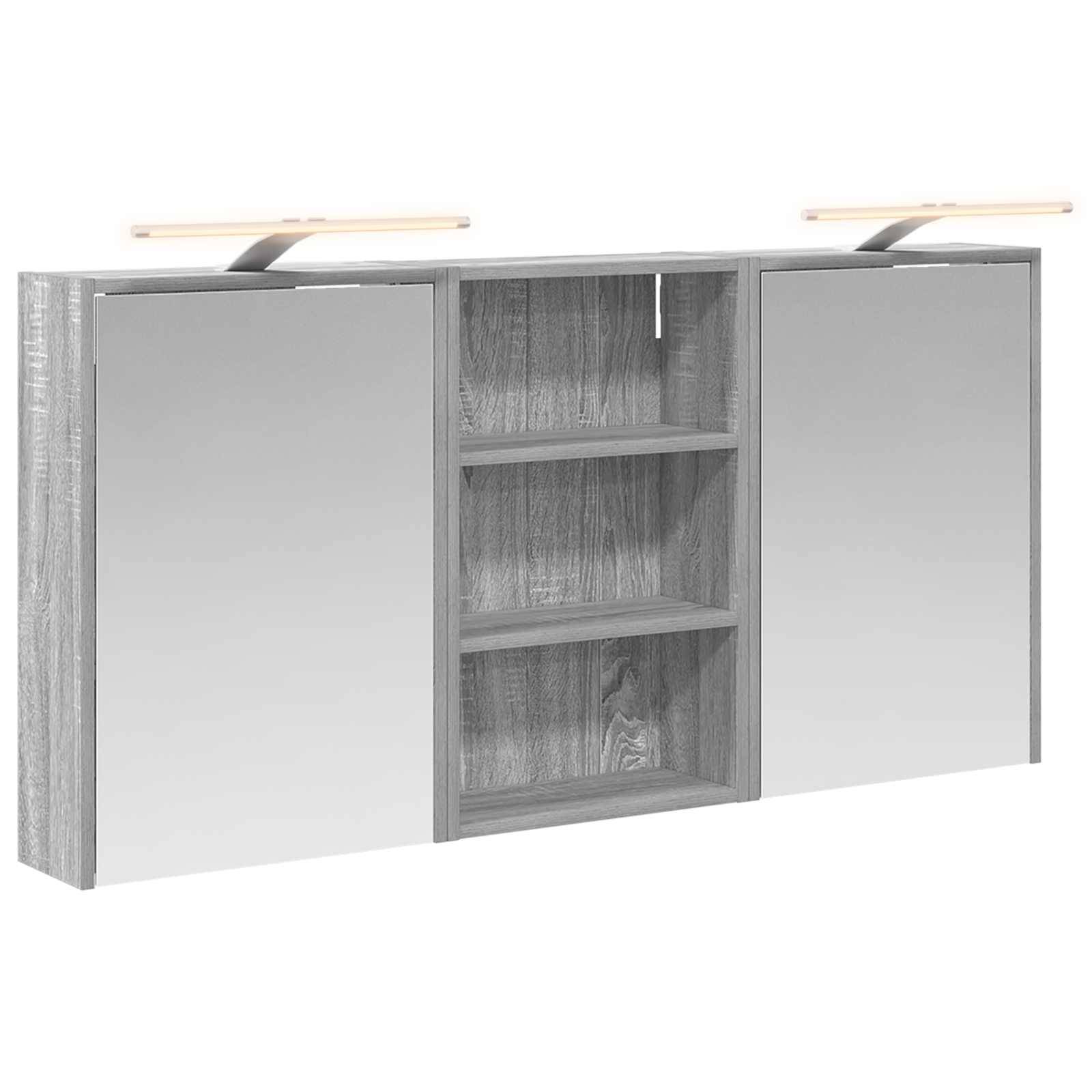 vidaXL Badezimmerschrank-Set 3 pcs 126 x 16 x 62,5 cm Holzwerkstoff