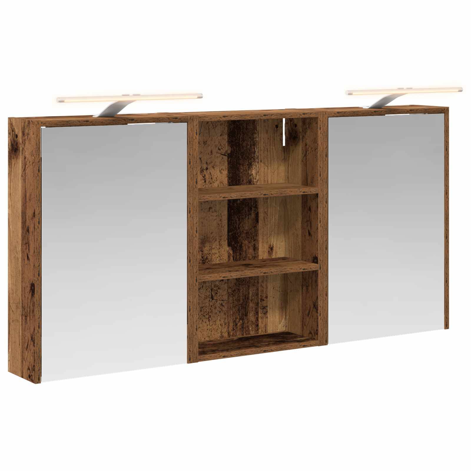 vidaXL Badezimmerschrank-Set 3 pcs 126 x 16 x 62,5 cm Holzwerkstoff