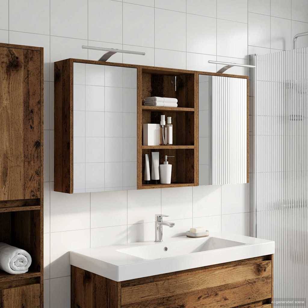 vidaXL Badezimmerschrank-Set 3 pcs 126 x 16 x 62,5 cm Holzwerkstoff