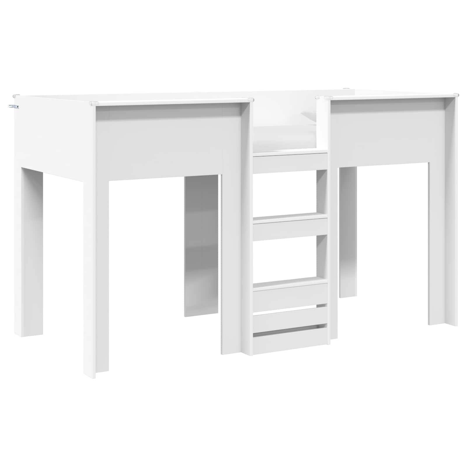 vidaXL Etagenbett für Kinder Weiß 75 x 190 cm Holzwerkstoff