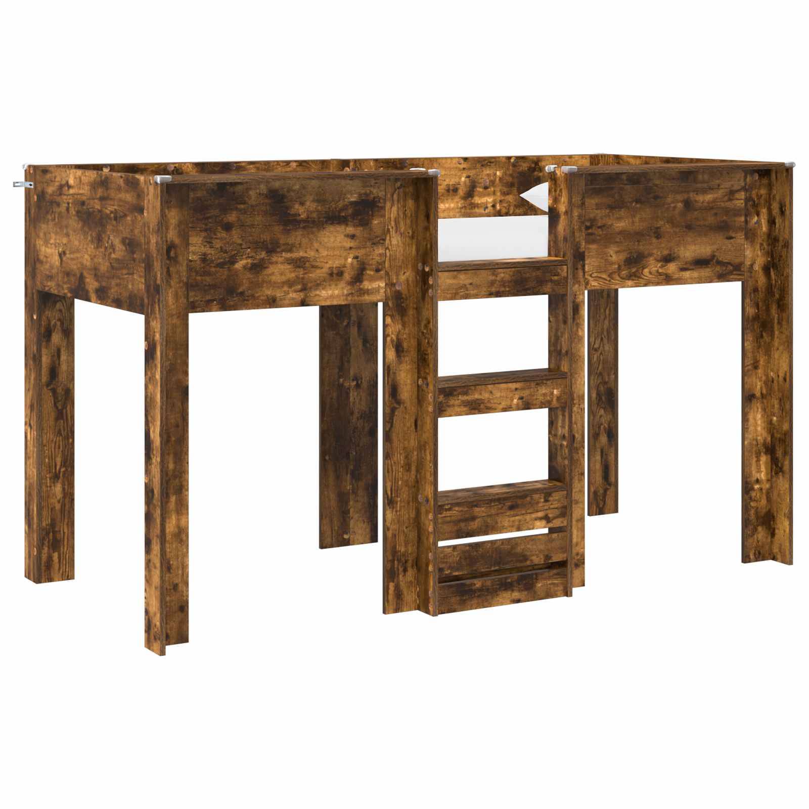 vidaXL Etagenbett für Kinder Geräucherte Eiche 75 x 190 cm