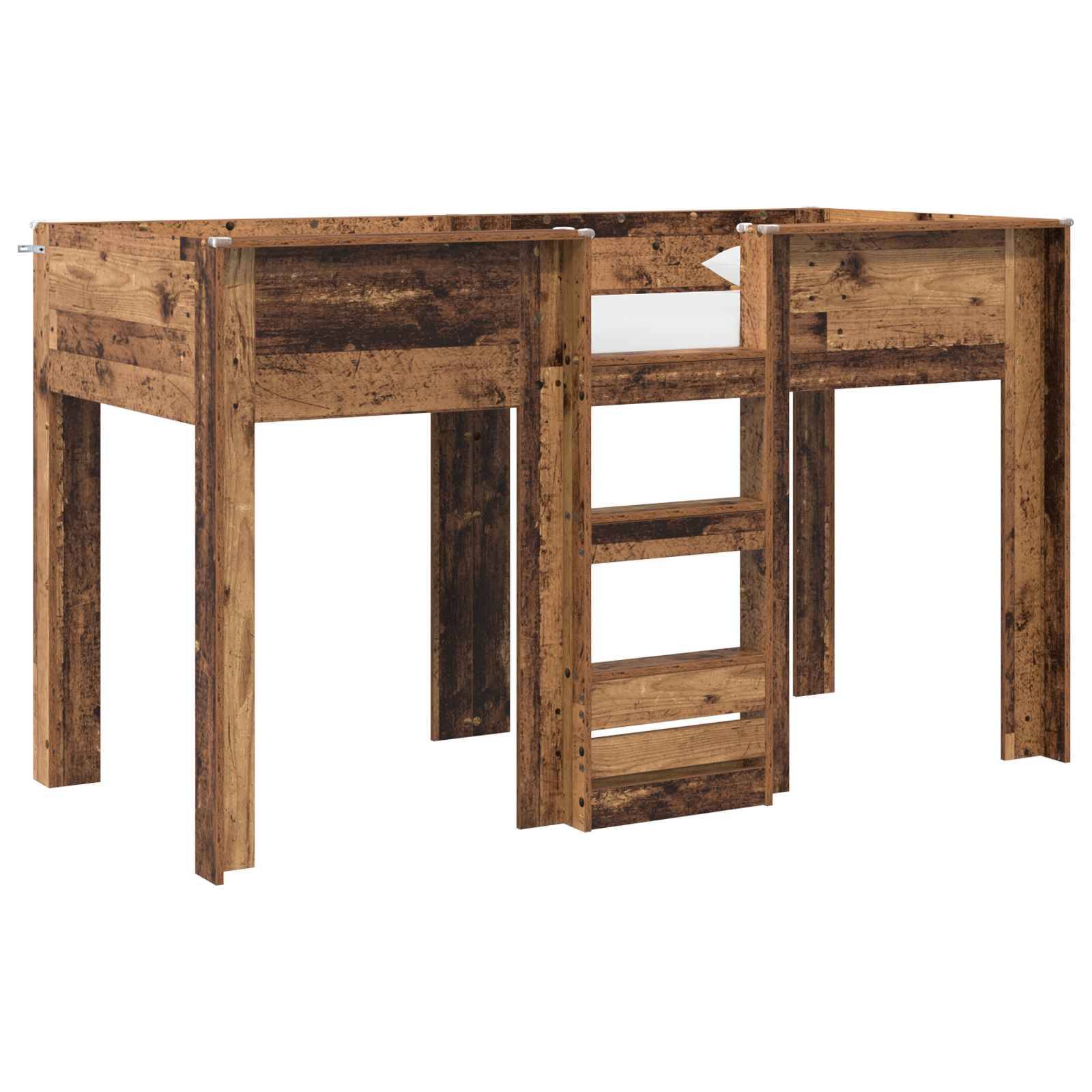 vidaXL Etagenbett für Kinder Altholz 75 x 190 cm Holzwerkstoff