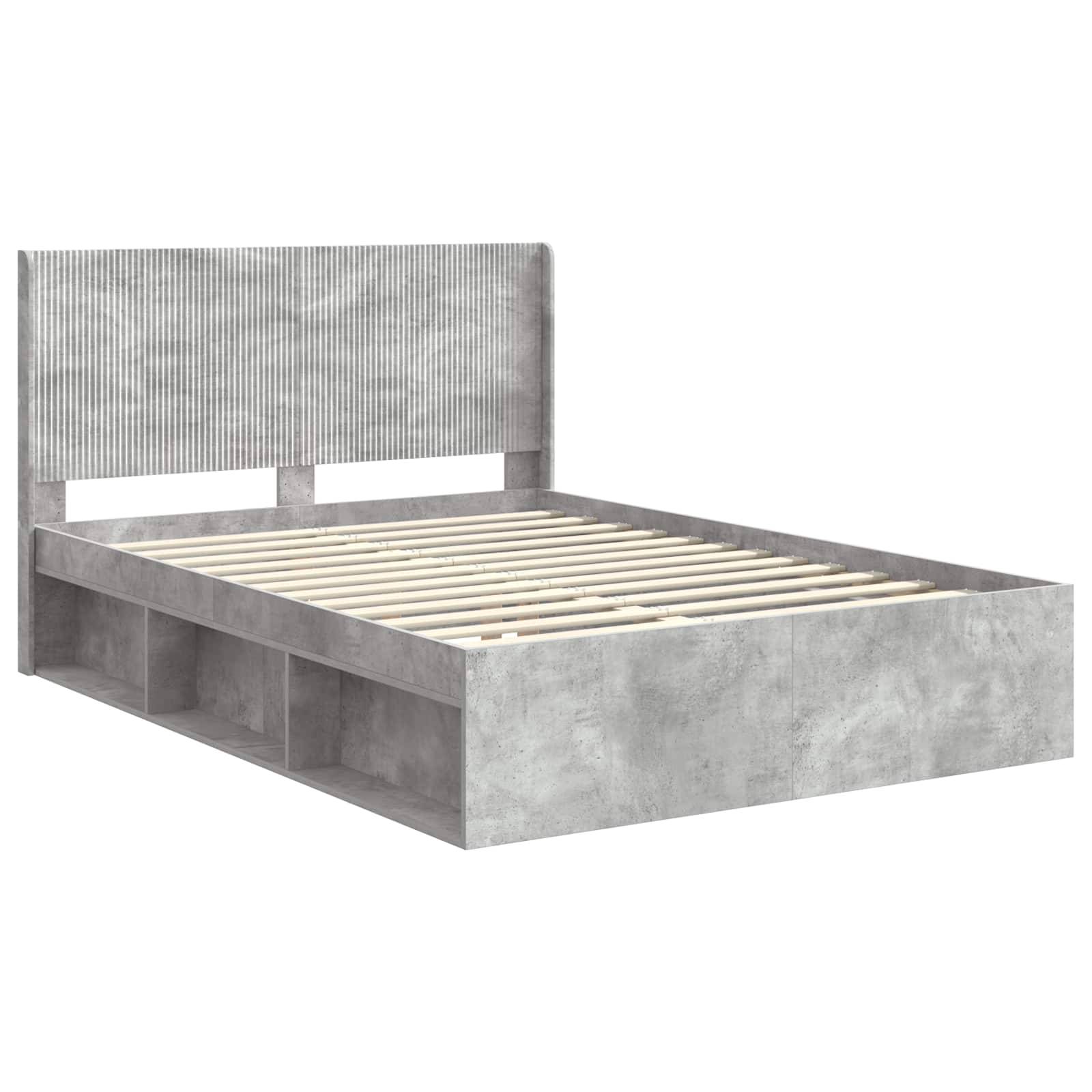 vidaXL Bettgestell mit Stauraum und Kopfteil 3 pcs Holzwerkstoff