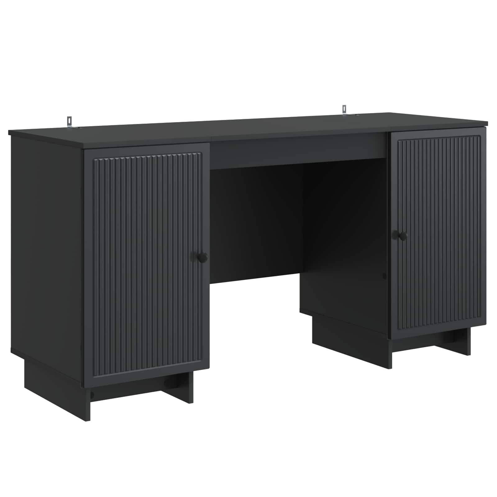 vidaXL Schreibtisch Schwarz Holzwerkstoff 142,5 x 50 x 75 cm