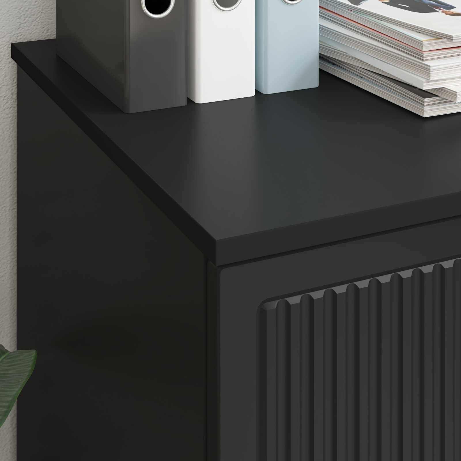 vidaXL Schreibtisch Schwarz Holzwerkstoff 142,5 x 50 x 75 cm