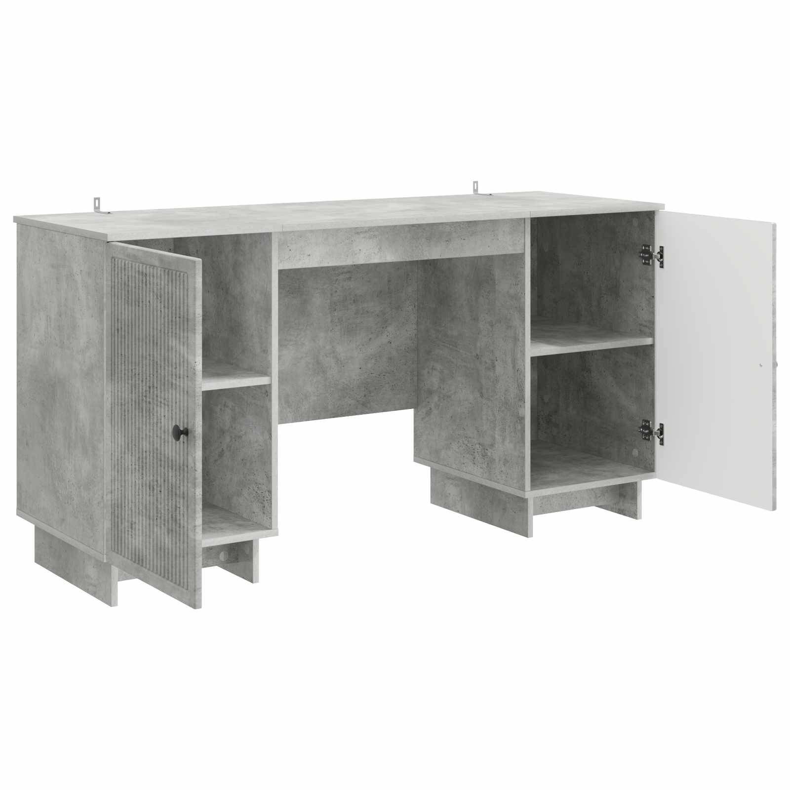 vidaXL Schreibtisch Betongrau Holzwerkstoff 142,5 x 50 x 75 cm