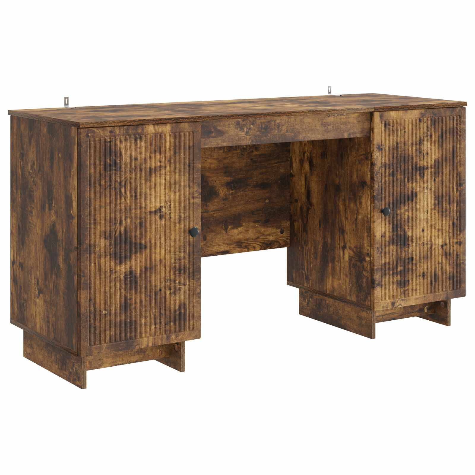vidaXL Schreibtisch Geräucherte Eiche Holzwerkstoff 142,5 x 50 x 75 cm