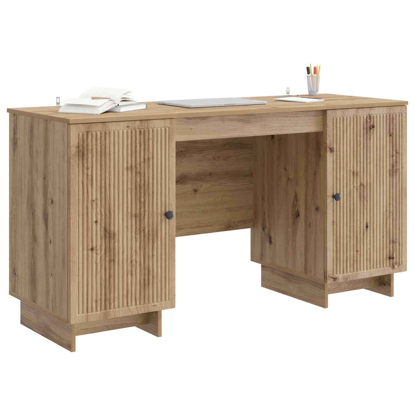 vidaXL Schreibtisch Artisan-Eiche Holzwerkstoff 142,5 x 50 x 75 cm
