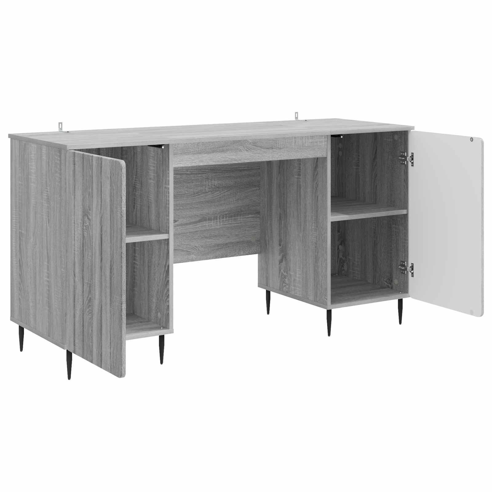 vidaXL Schreibtisch Graues Sonoma 142,5 x 50 x 75 cm Holzwerkstoff