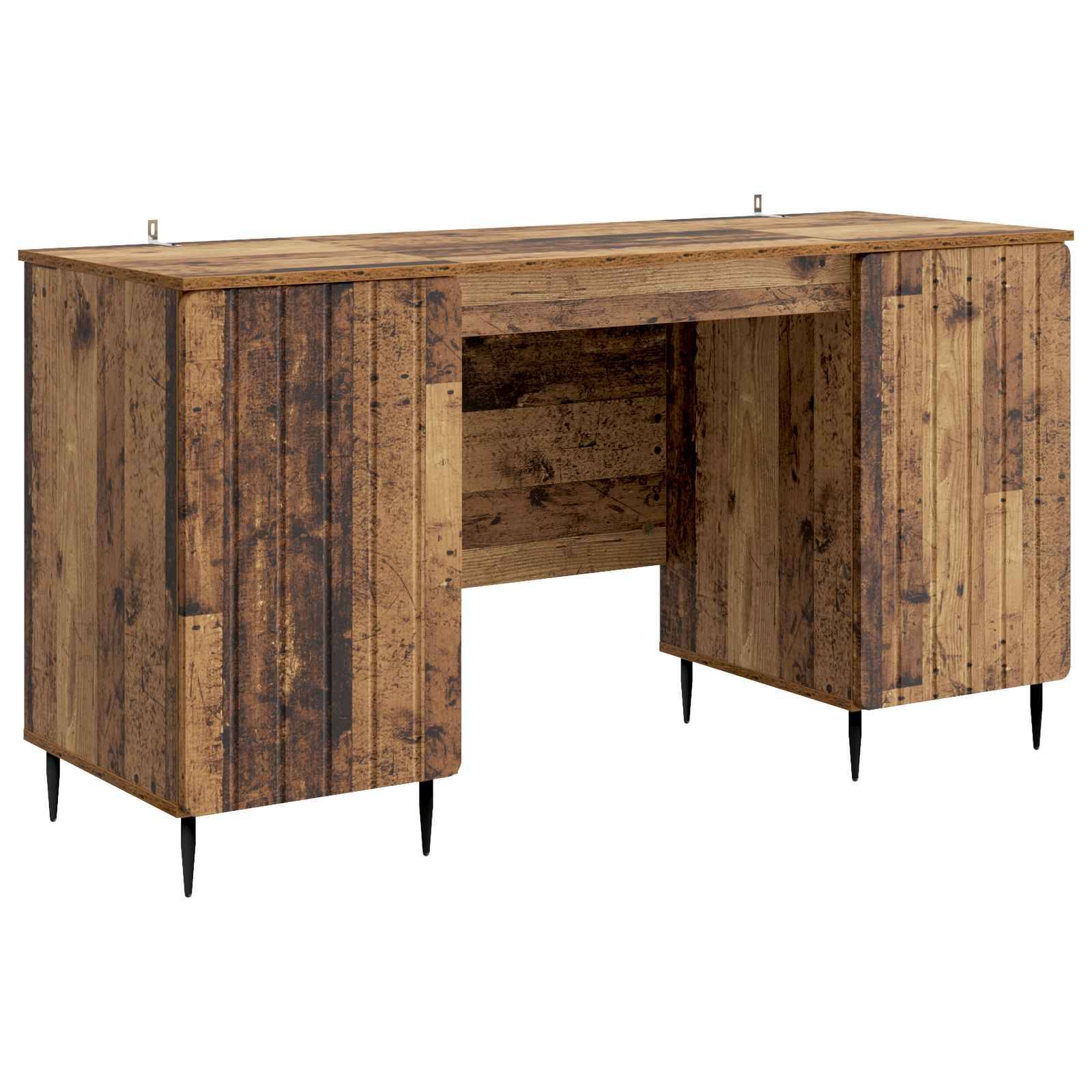 vidaXL Schreibtisch mit Regal Altholz 142,5 x 50 x 75 cm Holzwerkstoff
