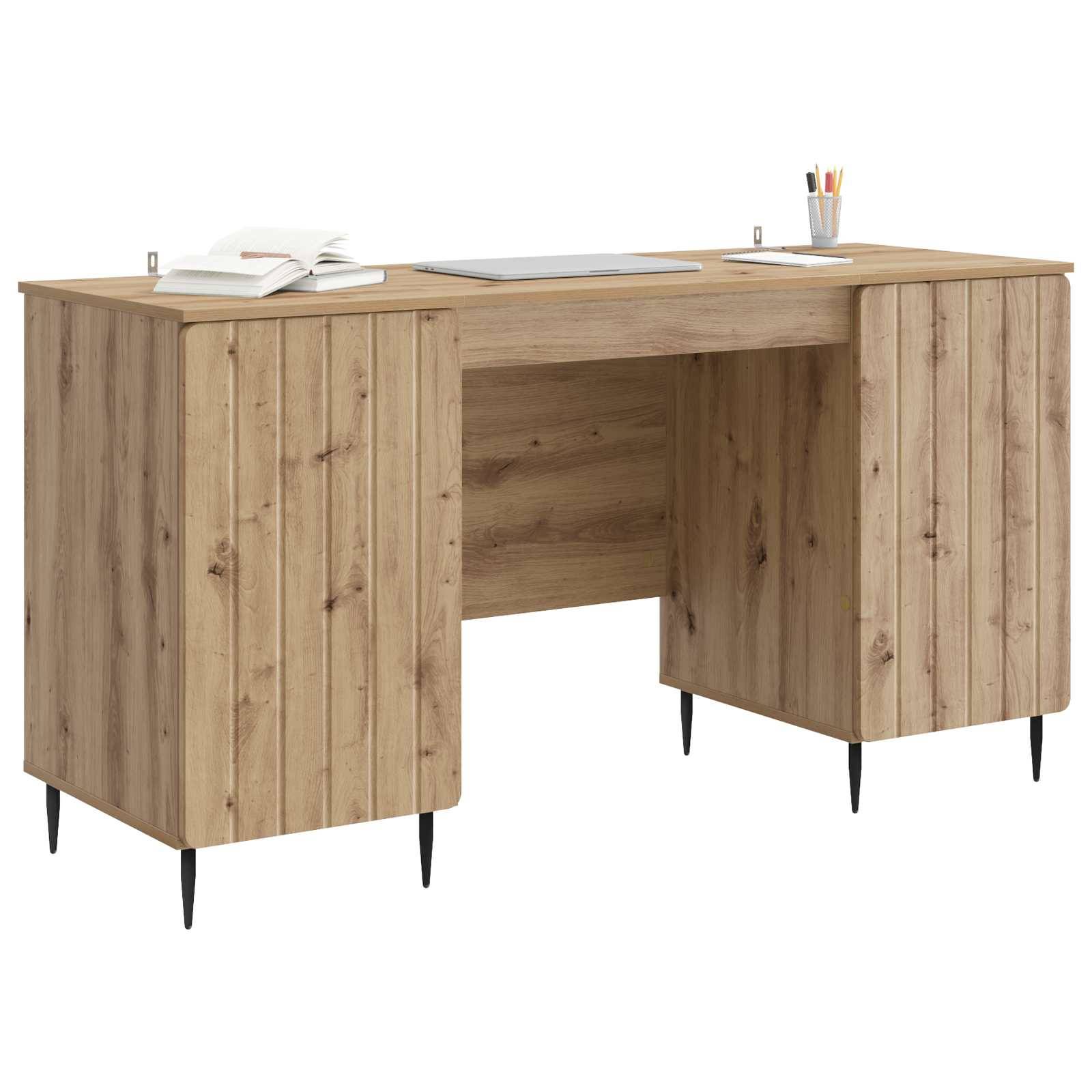 vidaXL Schreibtisch Artisan-Eiche Holzwerkstoff 142,5 x 50 x 75 cm
