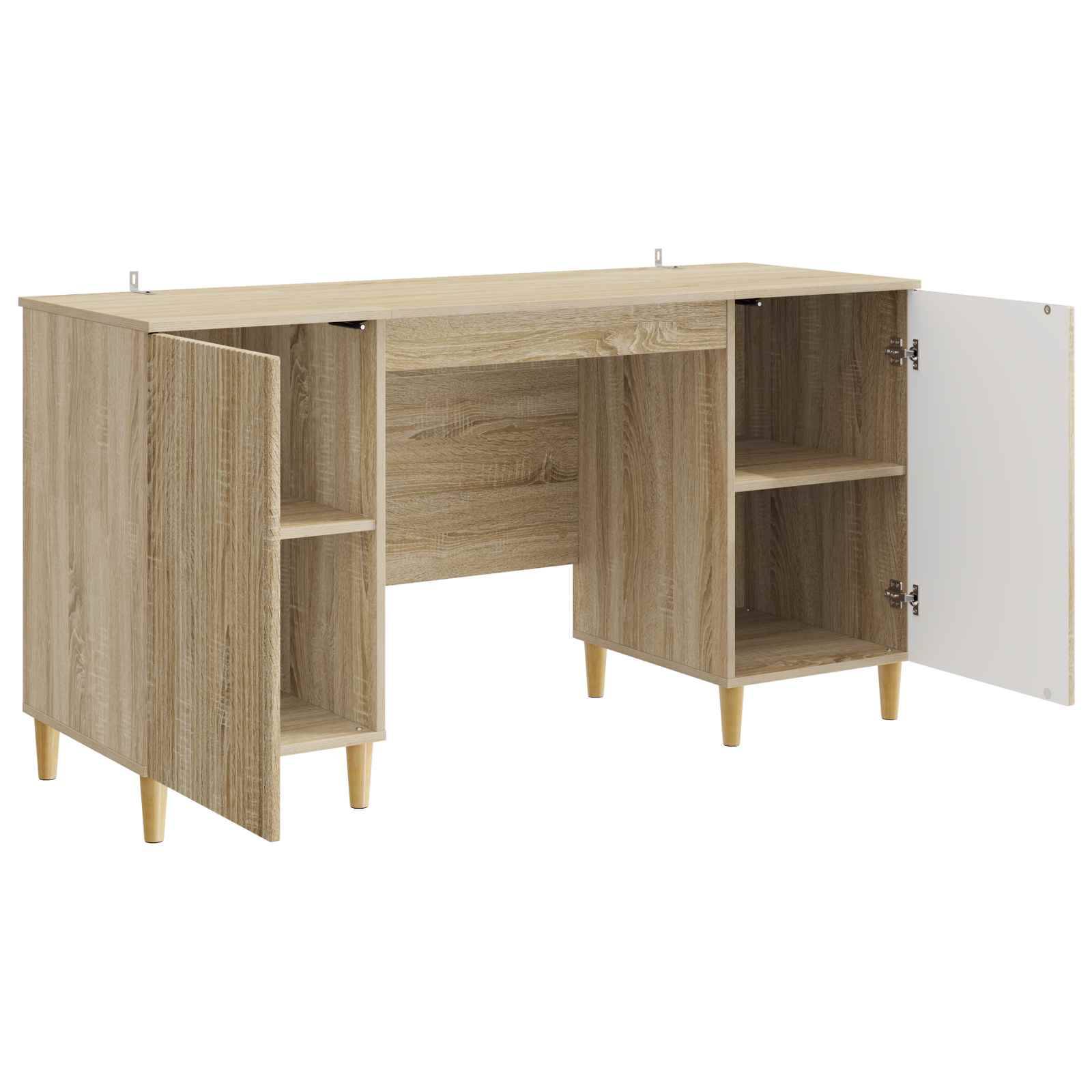 vidaXL Schreibtisch Sonoma-Eiche 142,5 x 50 x 75 cm Holzwerkstoff