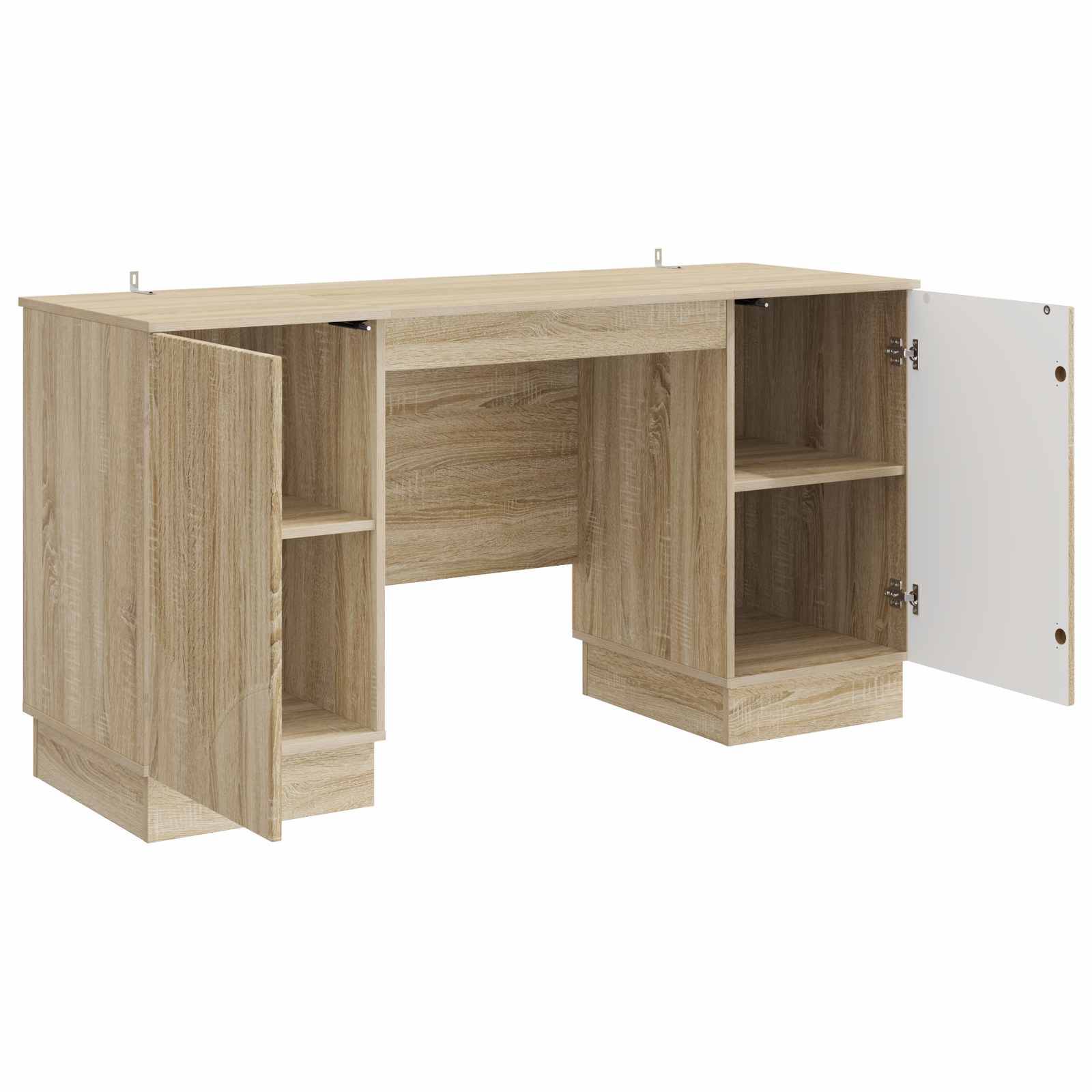 vidaXL Schreibtisch Sonoma-Eiche 142,5 x 50 x 75 cm Holzwerkstoff