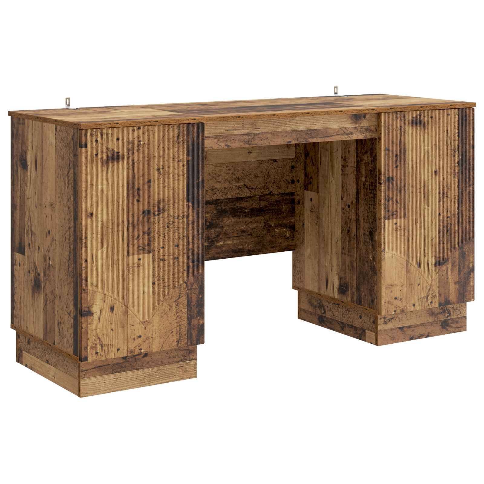 vidaXL Schreibtisch mit Regal Altholz 142,5 x 50 x 75 cm Holzwerkstoff