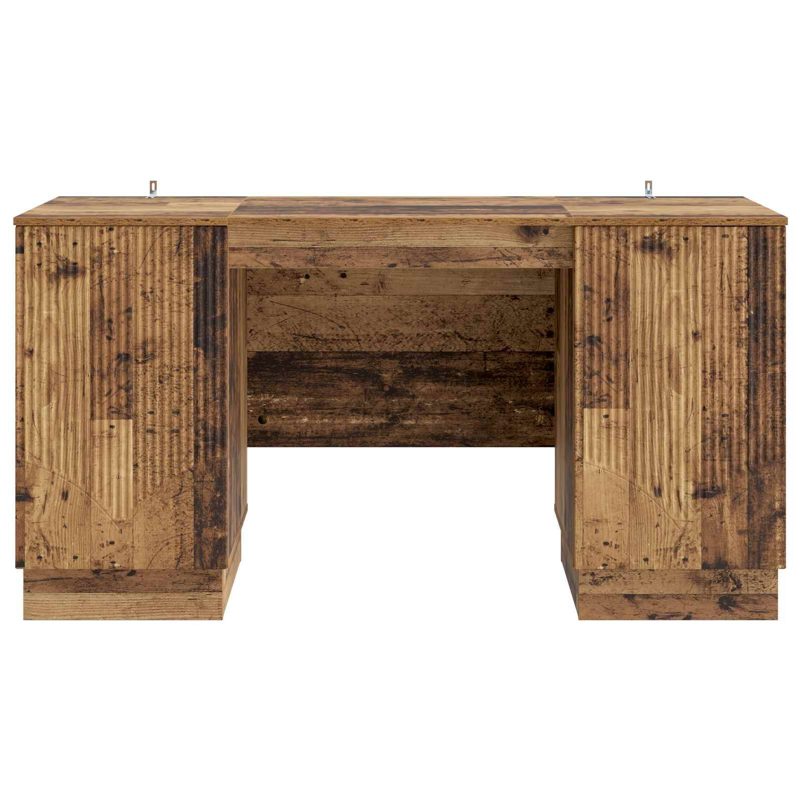 vidaXL Schreibtisch mit Regal Altholz 142,5 x 50 x 75 cm Holzwerkstoff