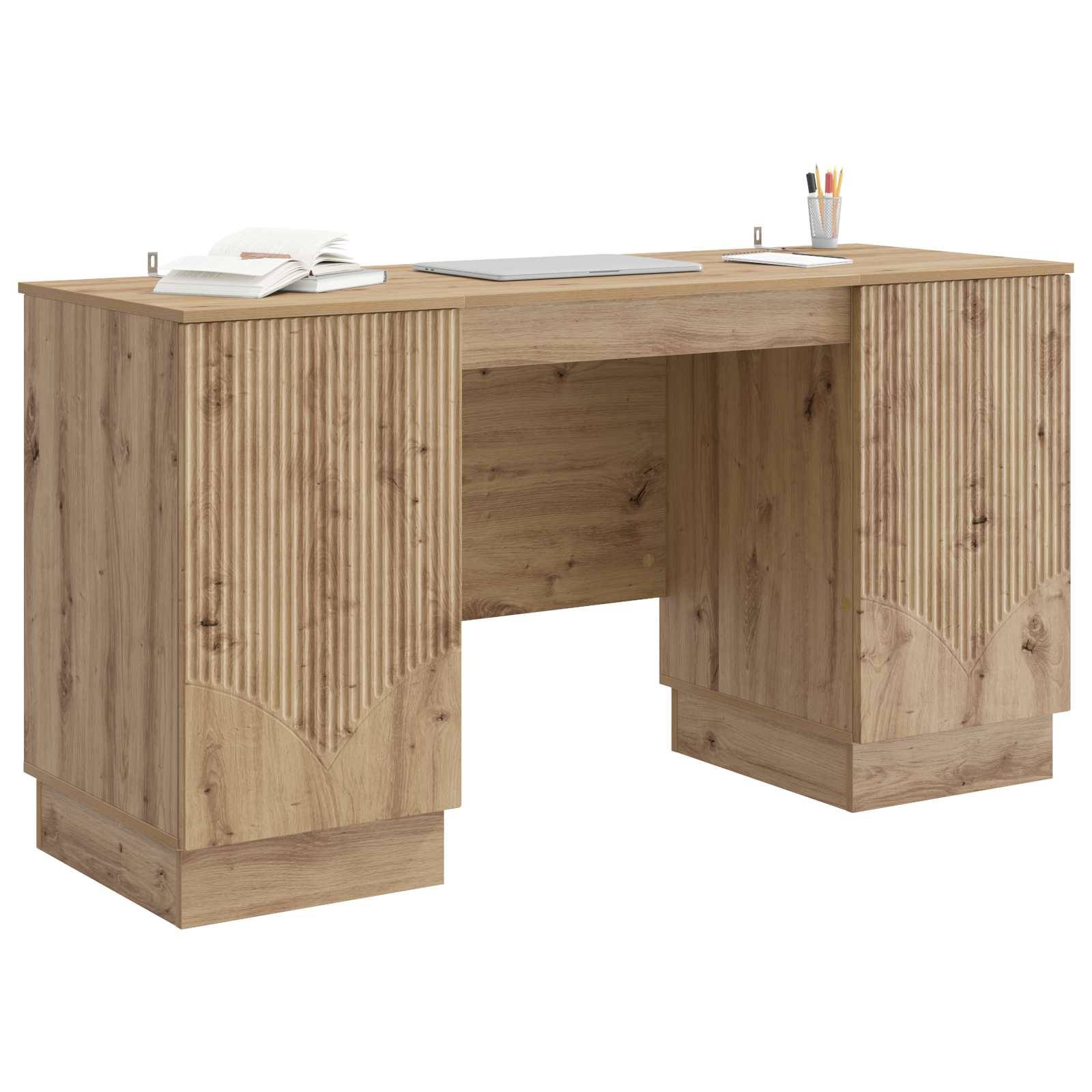 vidaXL Schreibtisch Artisan-Eiche Holzwerkstoff 142,5 x 50 x 75 cm