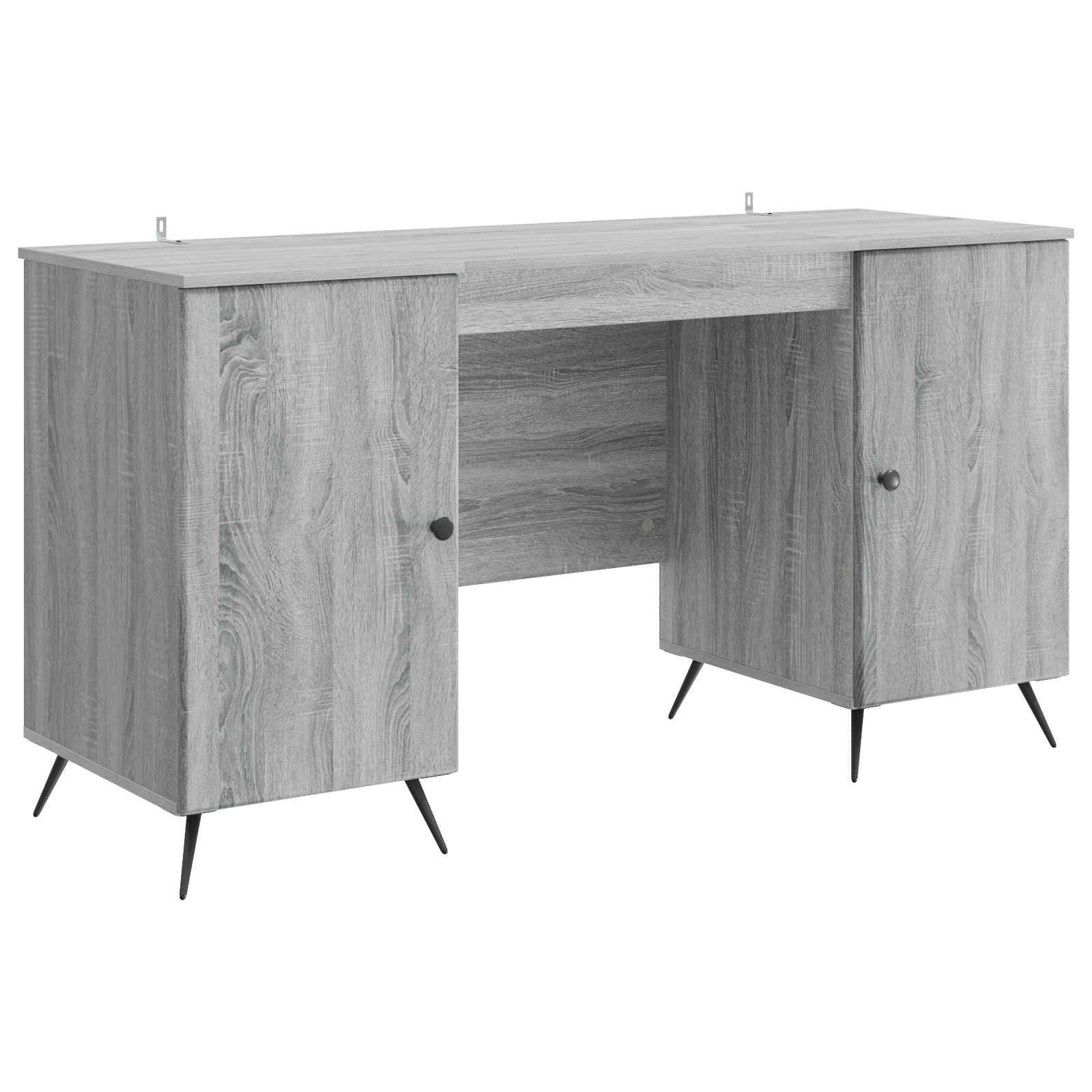 vidaXL Schreibtisch Graues Sonoma 142,5 x 50 x 75 cm Holzwerkstoff