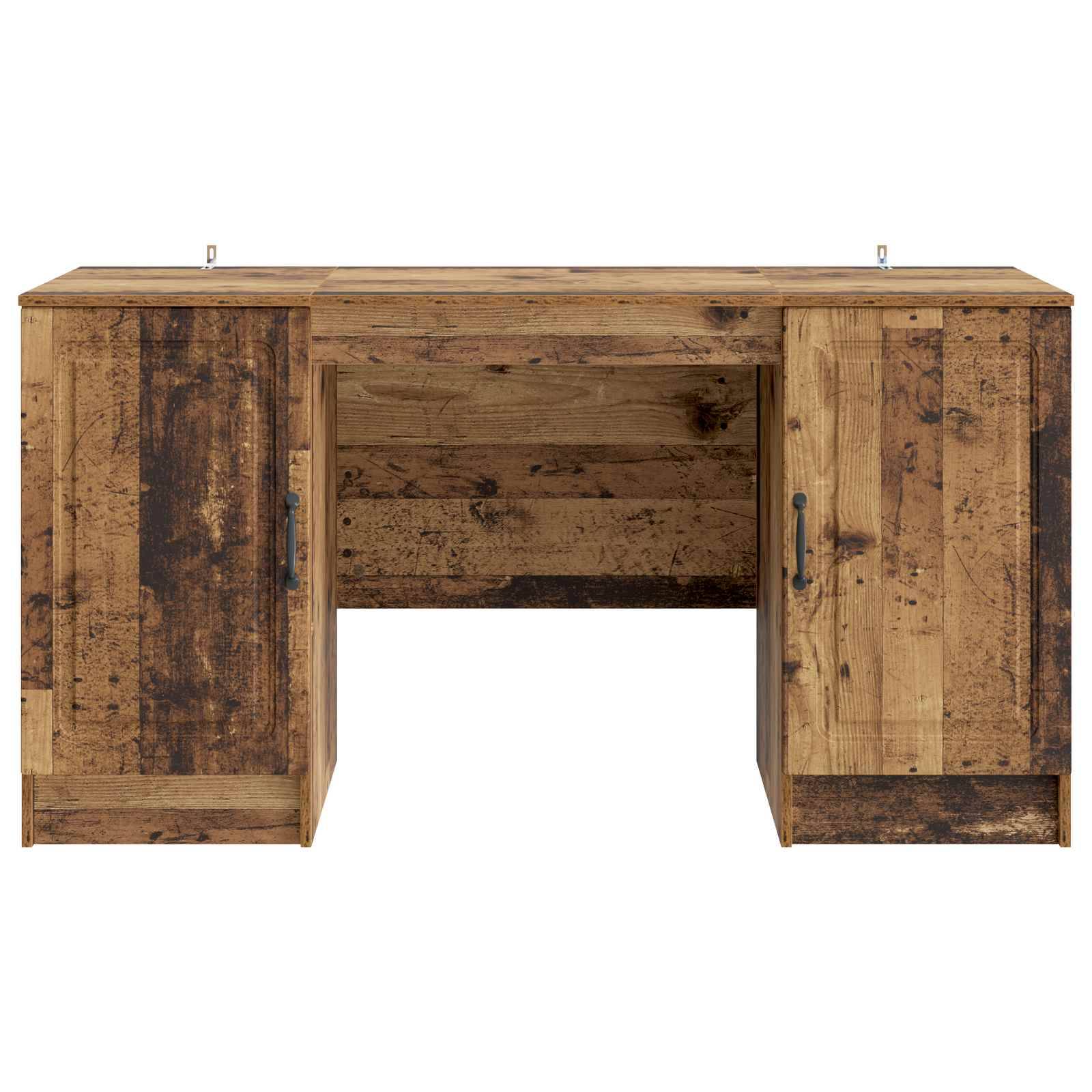 vidaXL Schreibtisch mit Regal Altholz 142,5 x 50 x 75 cm Holzwerkstoff