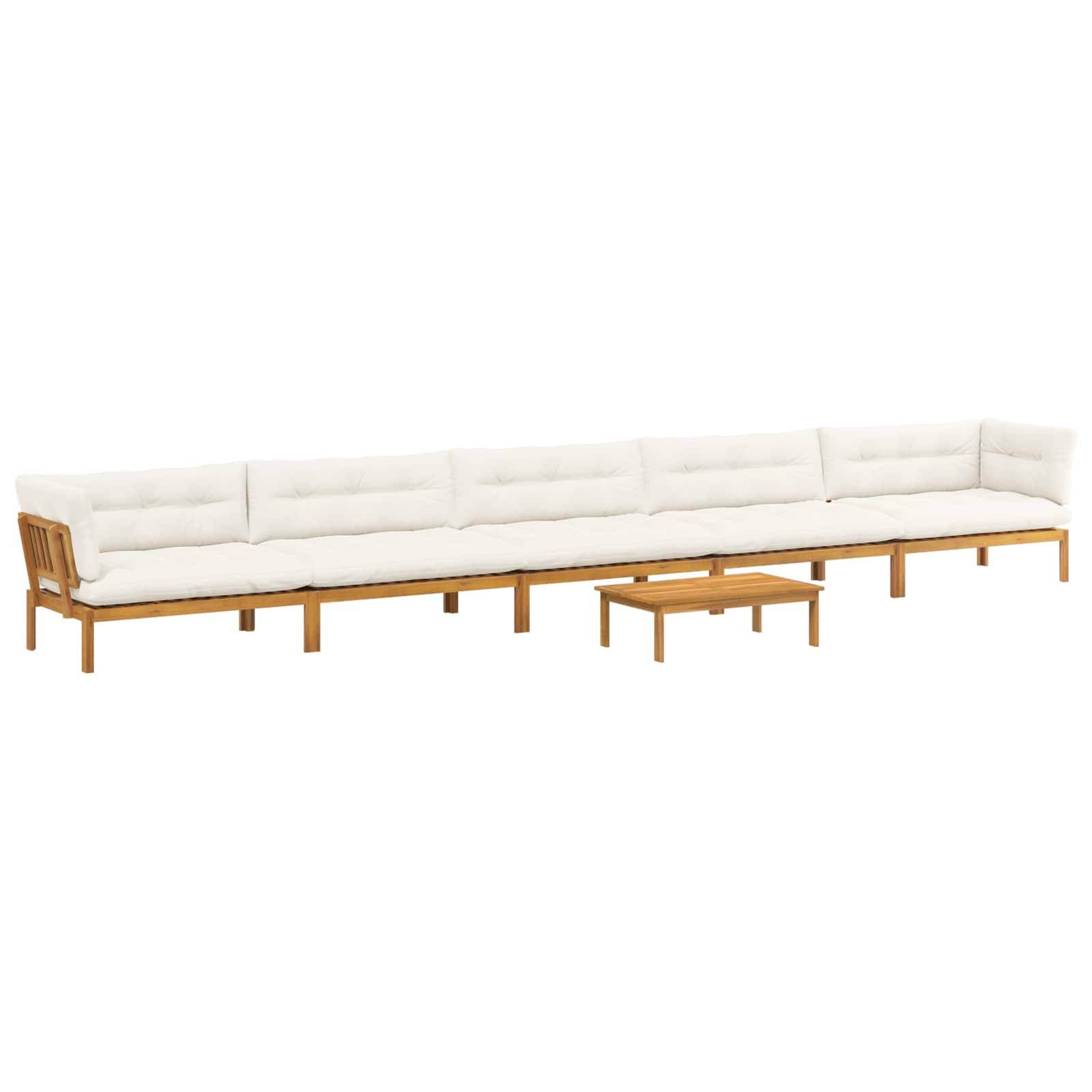 vidaXL 6 Stück Garten Pallet Sofa Einheiten Massivholz Akazie Natur