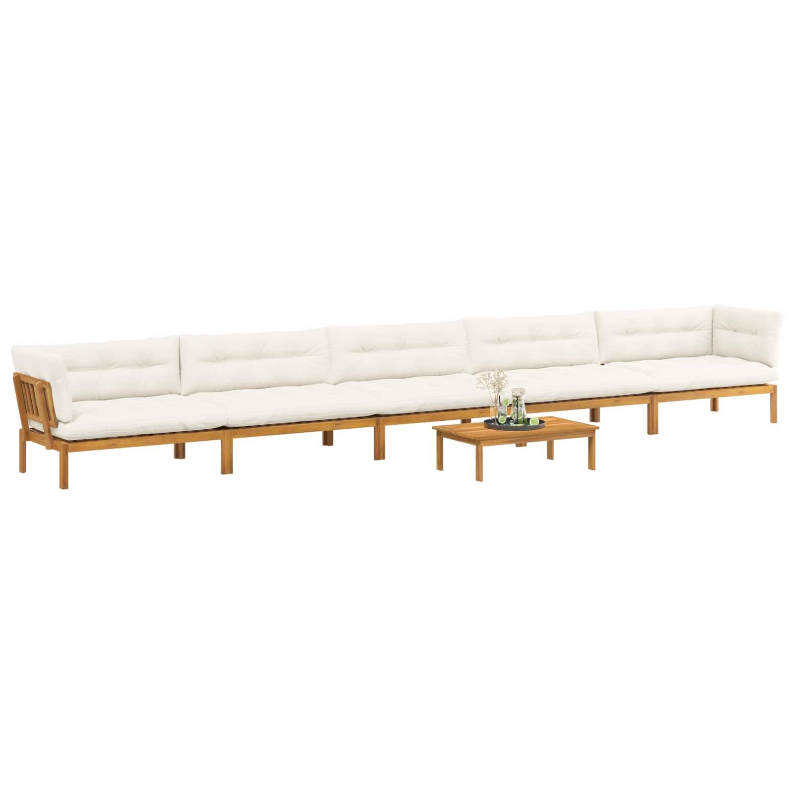 vidaXL 6 Stück Garten Pallet Sofa Einheiten Massivholz Akazie Natur