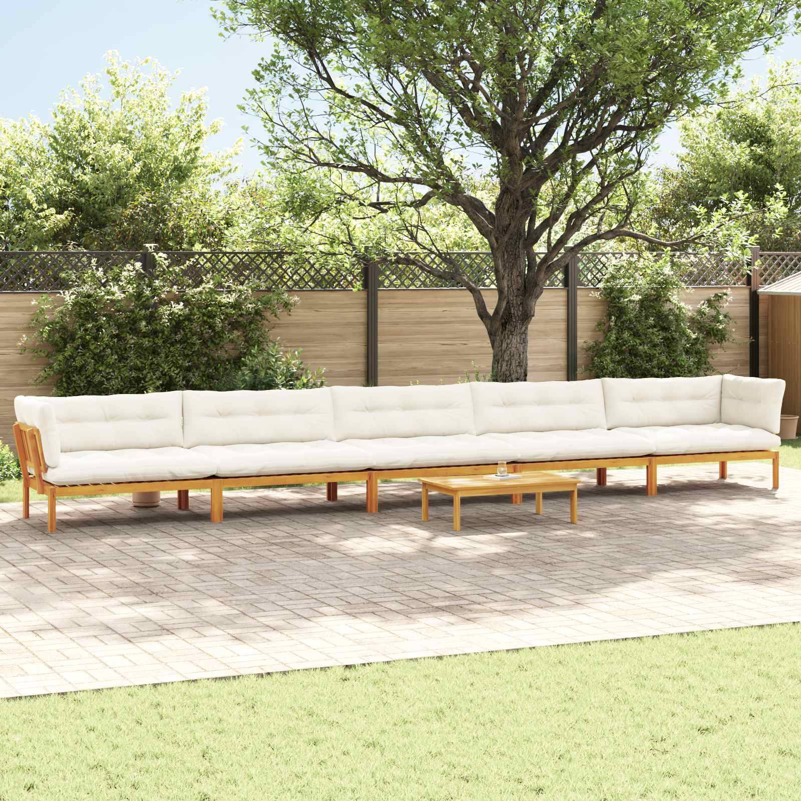 vidaXL 6 Stück Garten Pallet Sofa Einheiten Massivholz Akazie Natur