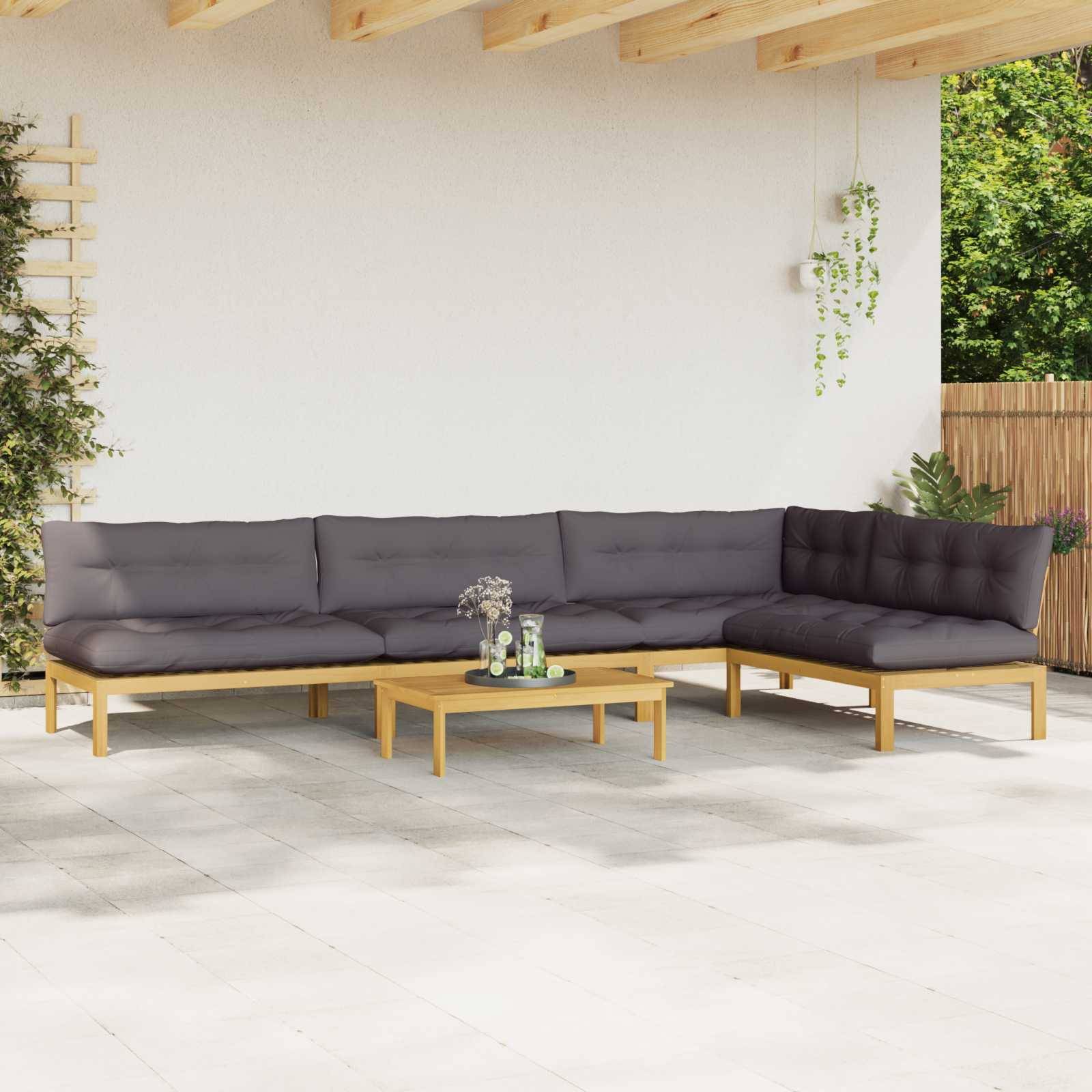 vidaXL 5 Stück Garten Pallet Sofa Einheiten Massivholz Akazie