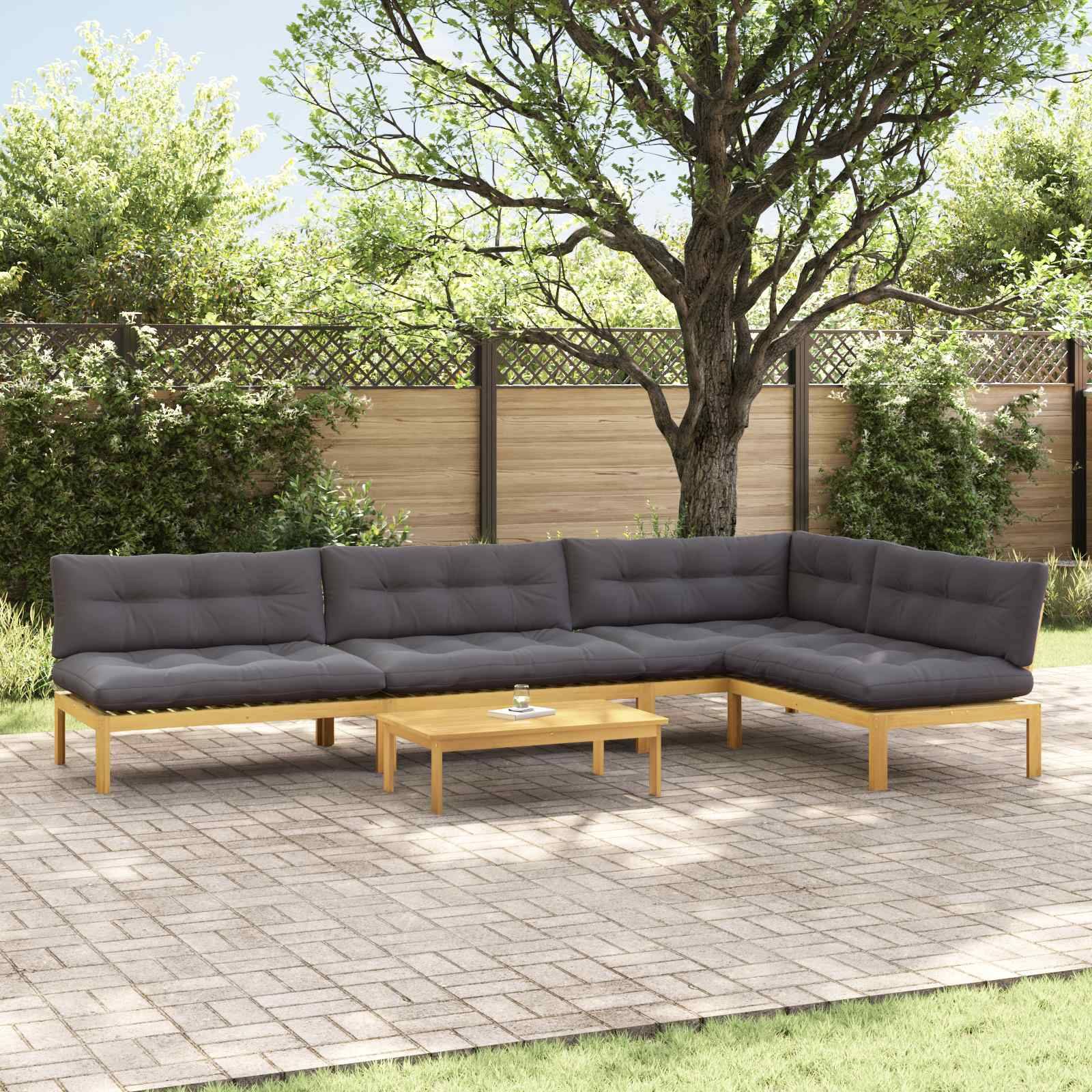 vidaXL 5 Stück Garten Pallet Sofa Einheiten Massivholz Akazie