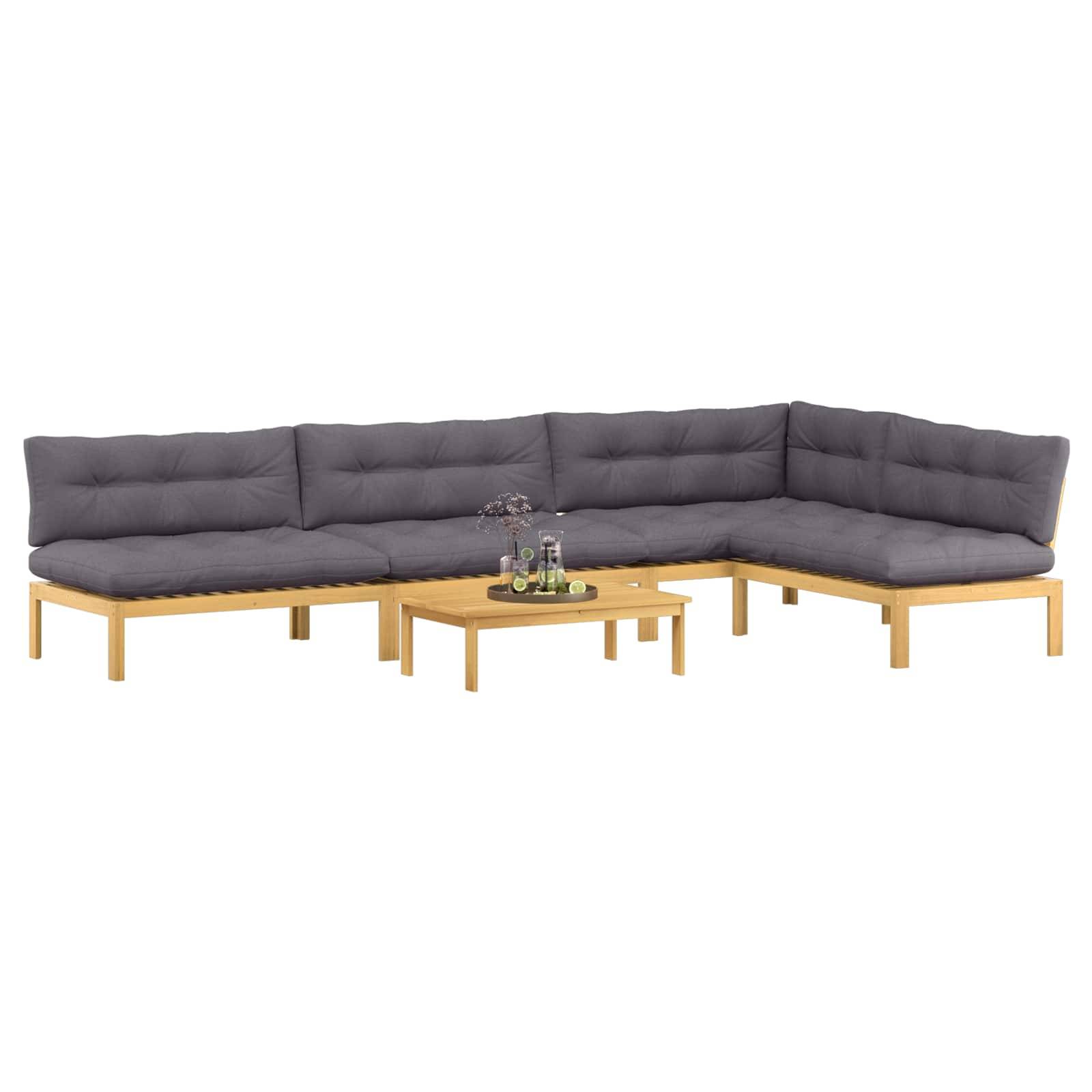 vidaXL 5 Stück Garten Pallet Sofa Einheiten Massivholz Akazie
