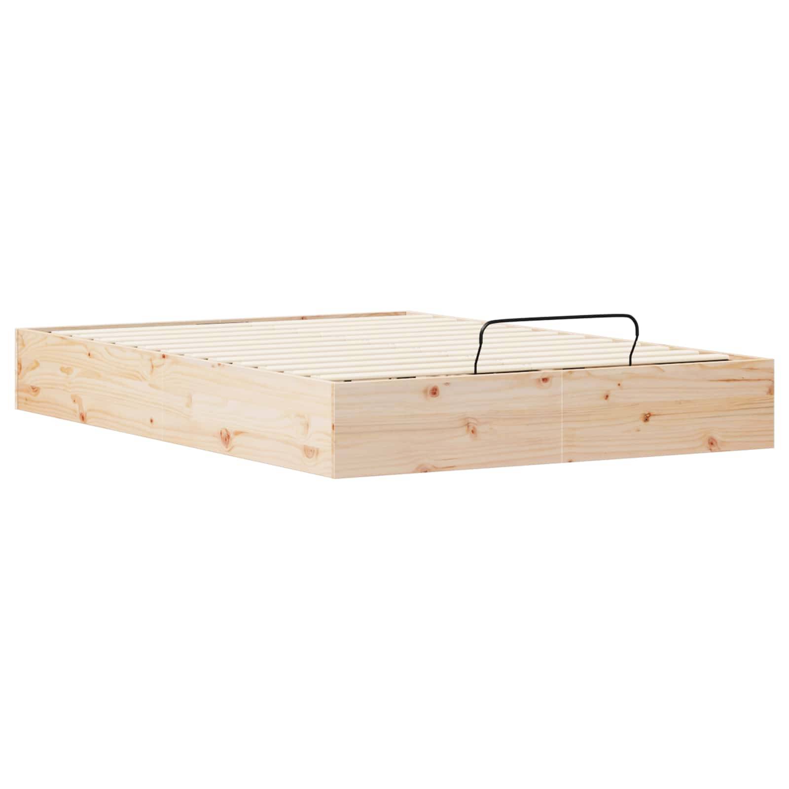 vidaXL Ottoman Bettgestell mit Stauraum Natur 120 x 200 cm