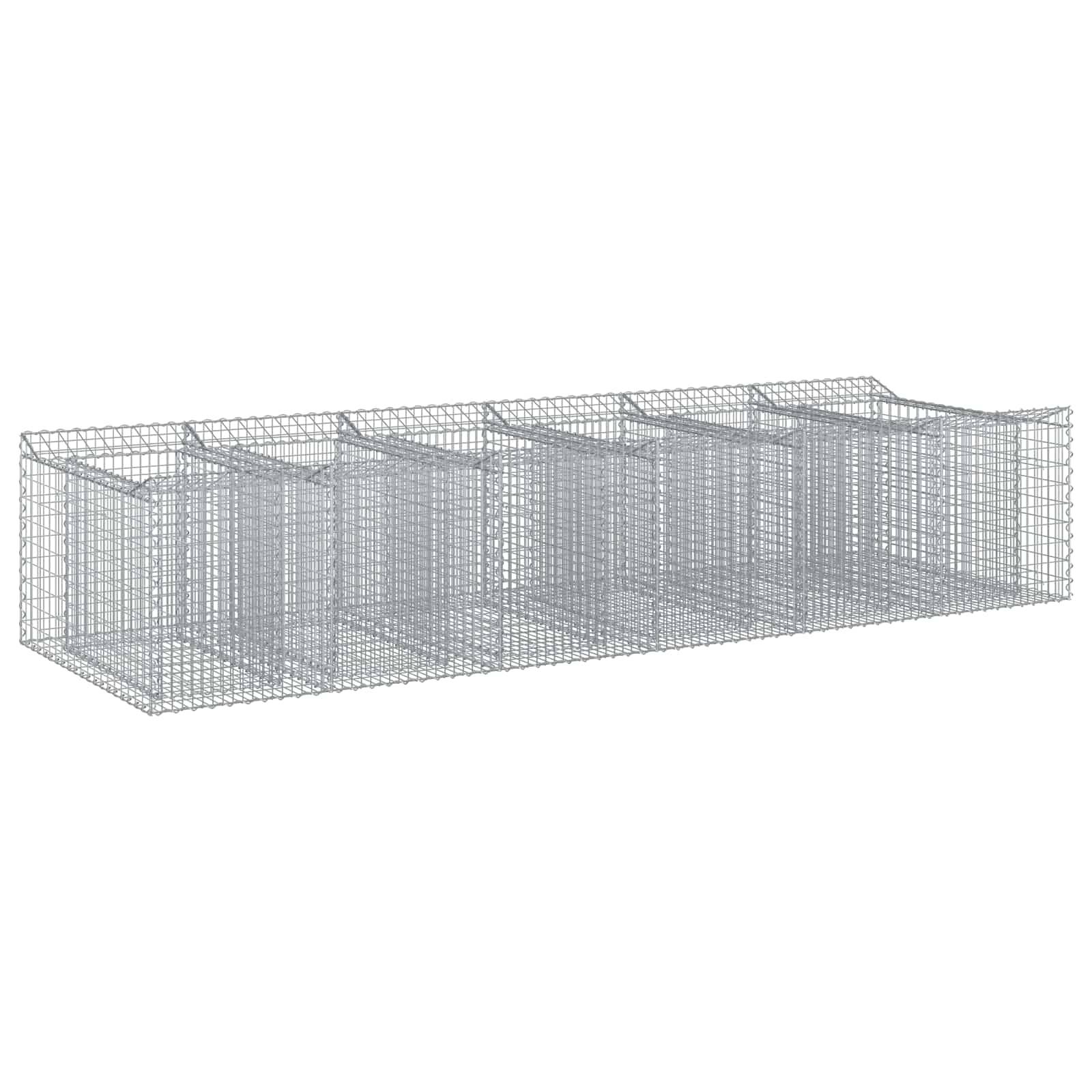 vidaXL Gabionen-Hochbeet 2 pcs Silber