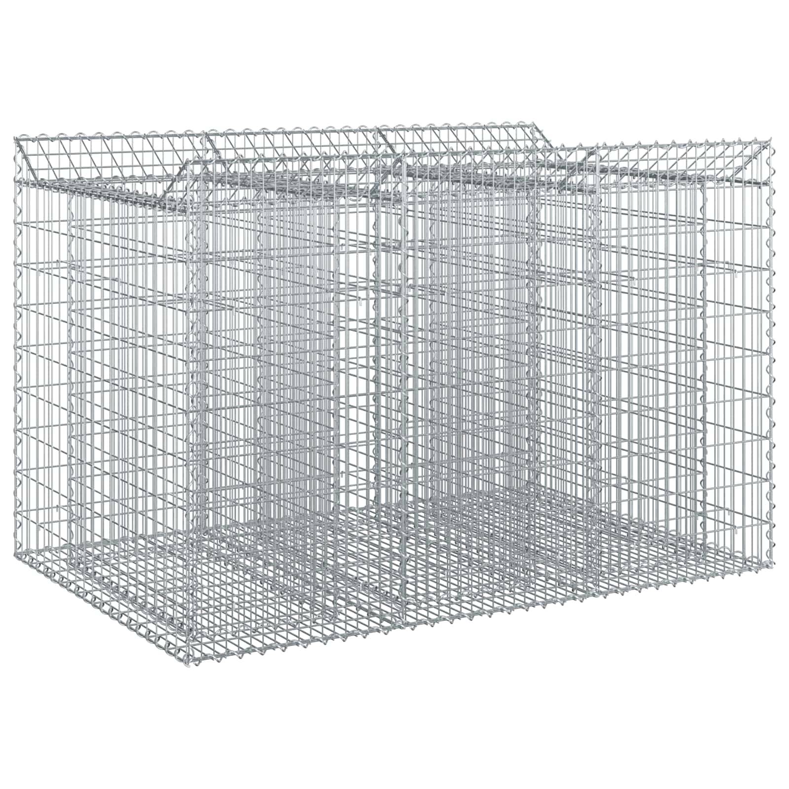 vidaXL Gabionen-Hochbeet 2 pcs Silber