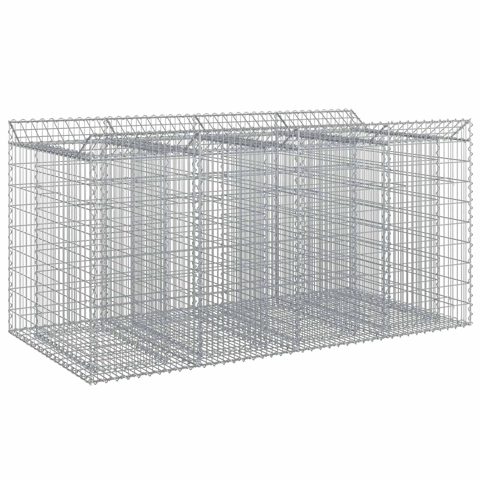 vidaXL Gabionen-Hochbeet 2 pcs Silber