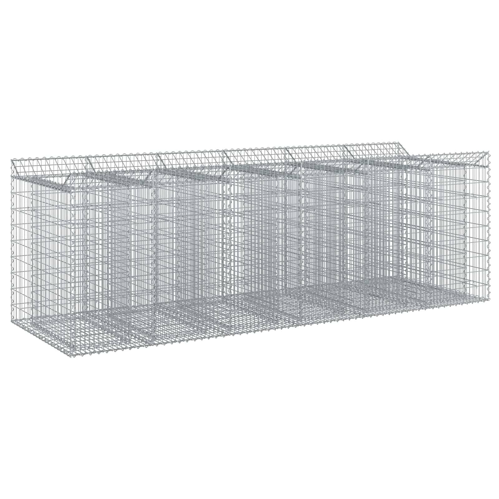 vidaXL Gabionen-Hochbeet 3 pcs Silber