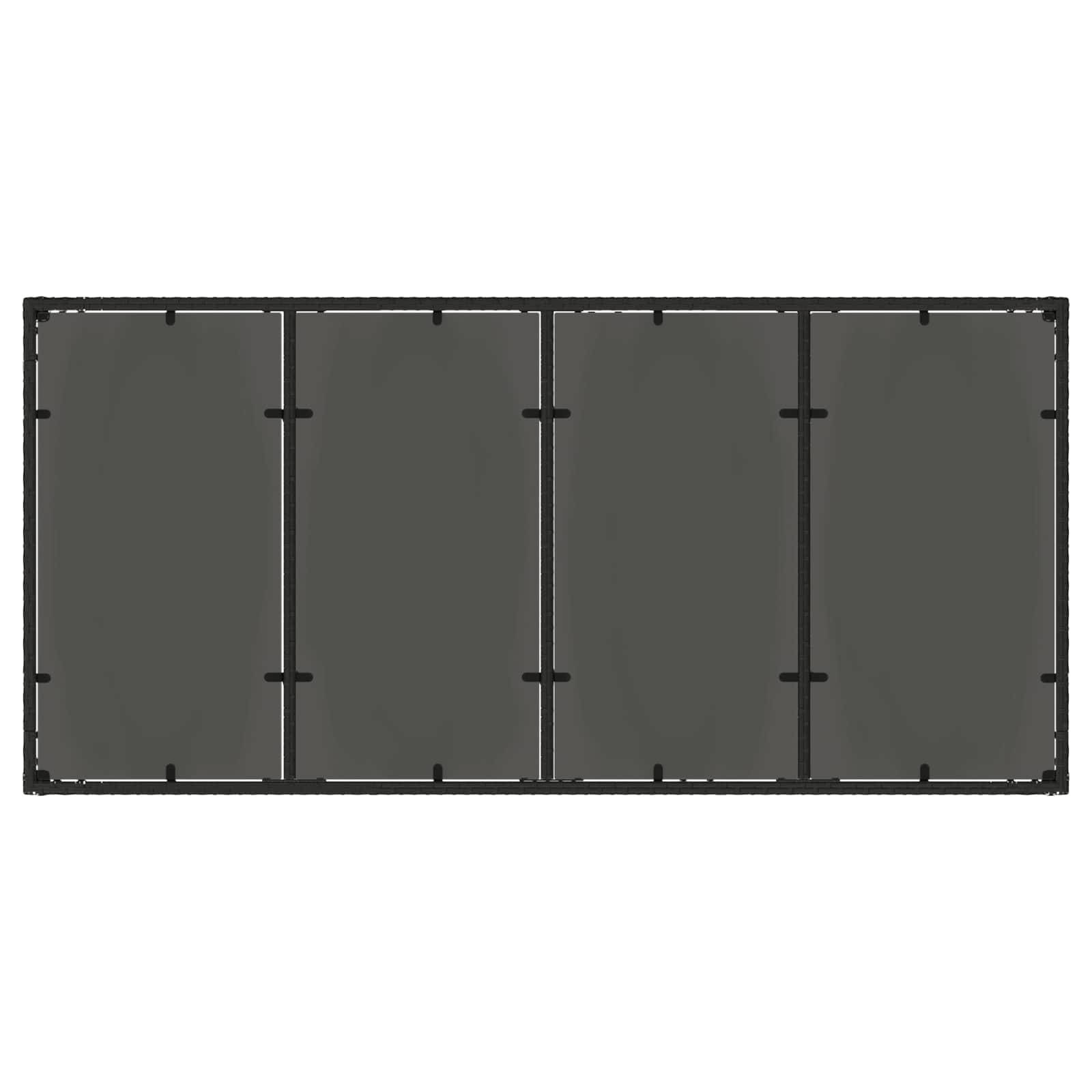 vidaXL Outdoortisch-Set 7 pcs PE Rattan und pulverbeschichteter Stahl